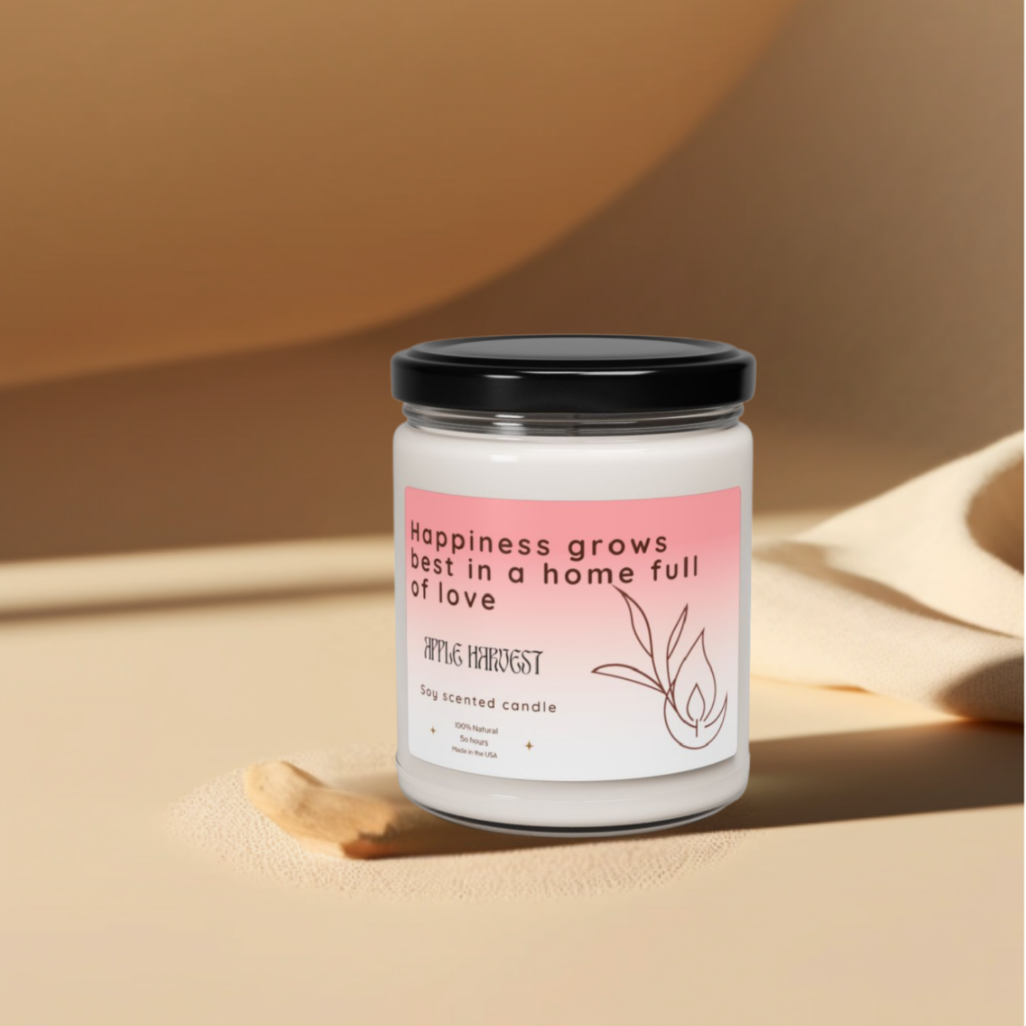 9oz Apple Harvest Clear Candle – Love & Happiness at Home
