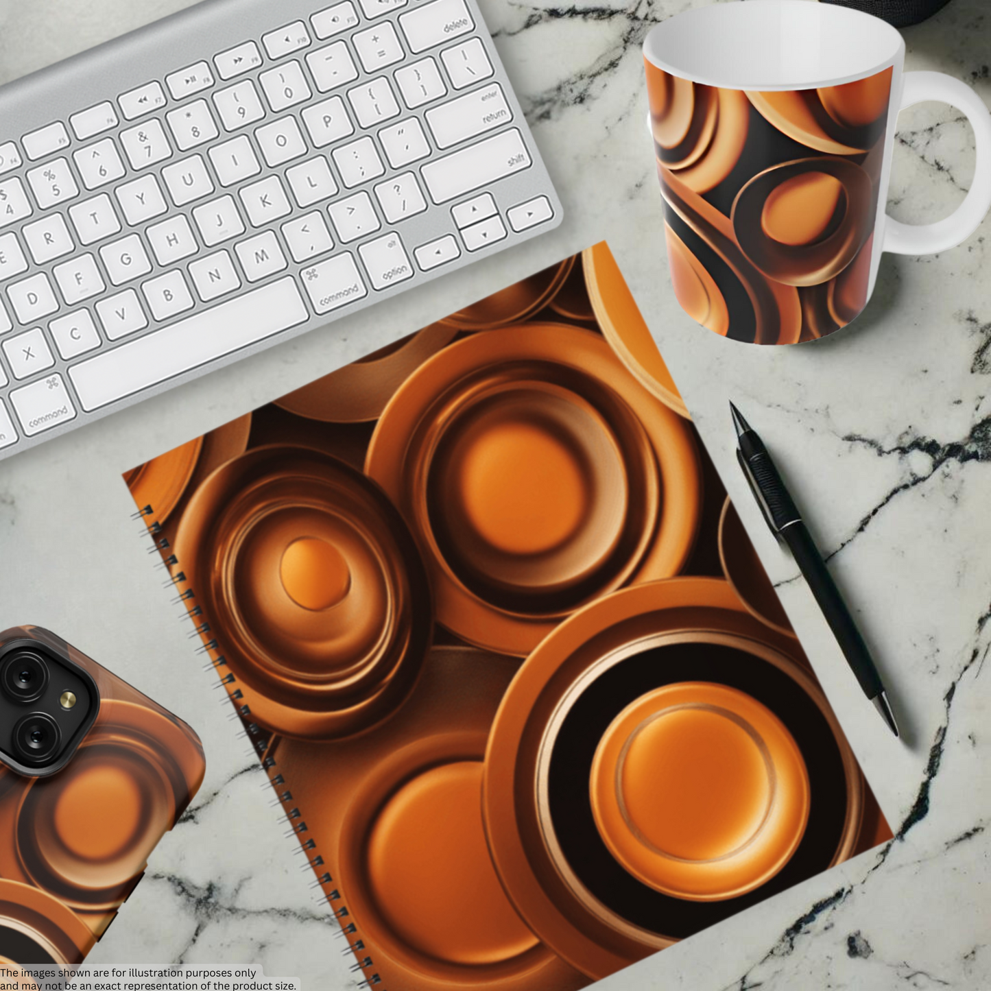 Amber Echo 8.5"x11" Hardcover Notebook