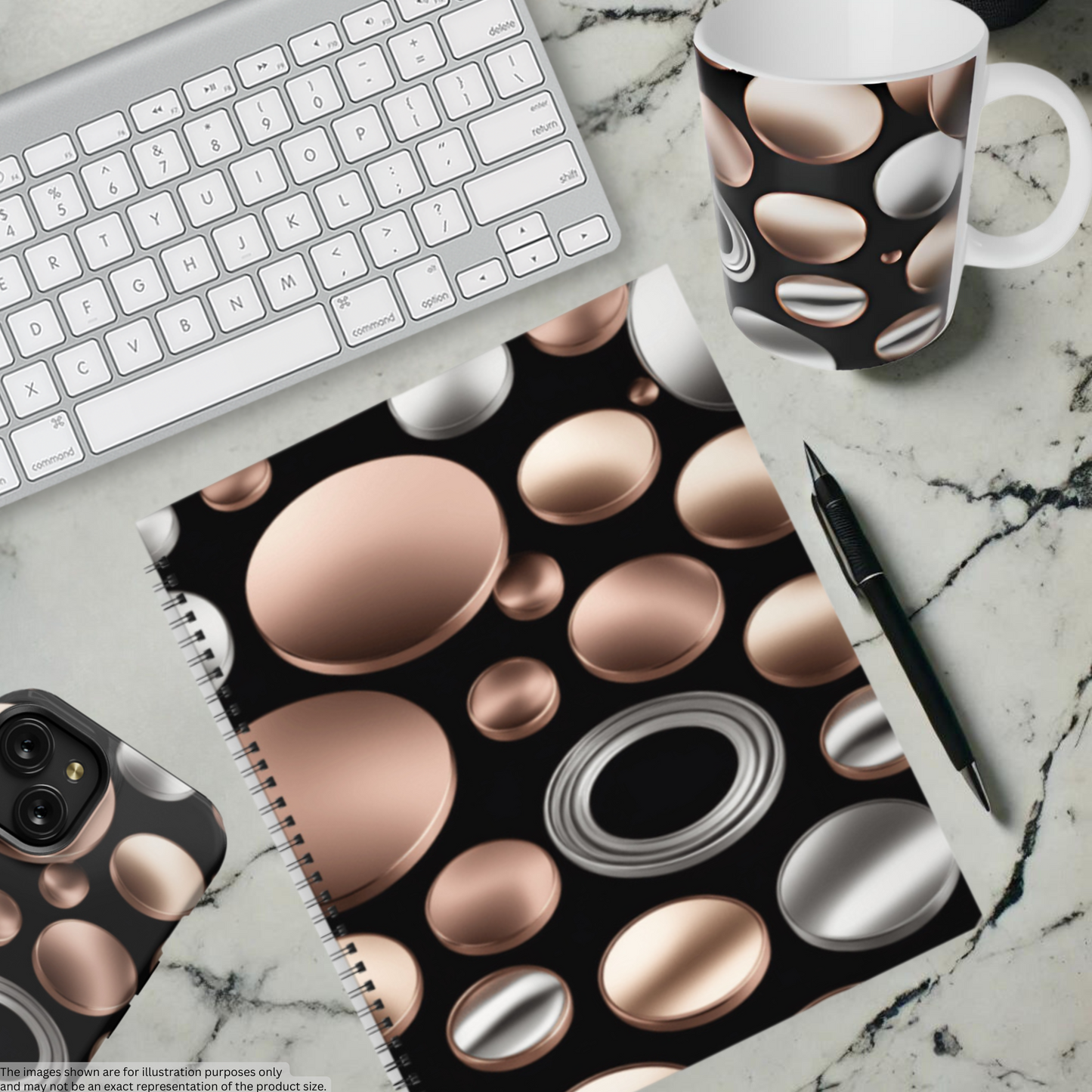 Metallic Mosaic 8.5"x11" Hardcover Notebook