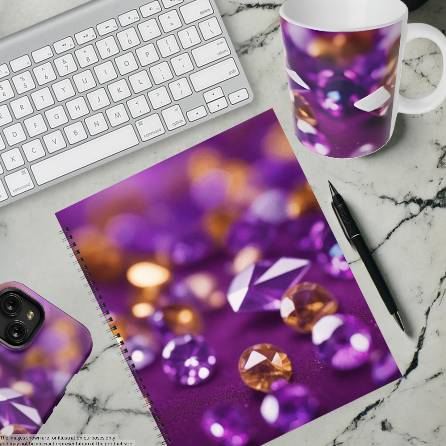 Amethyst Radiance 8.5"x11" Hardcover Notebook