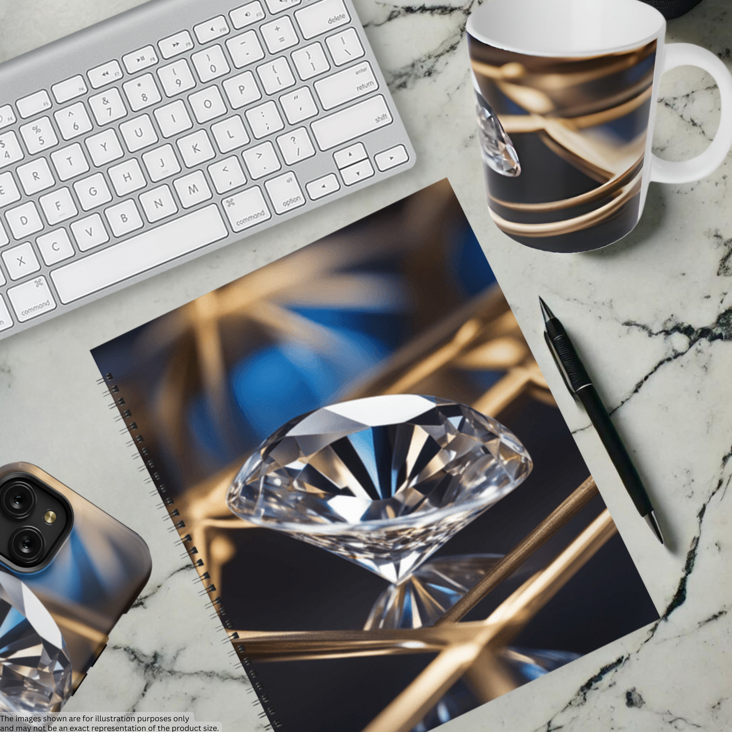 Crystal Elegance 8.5"x11" Hardcover Notebook