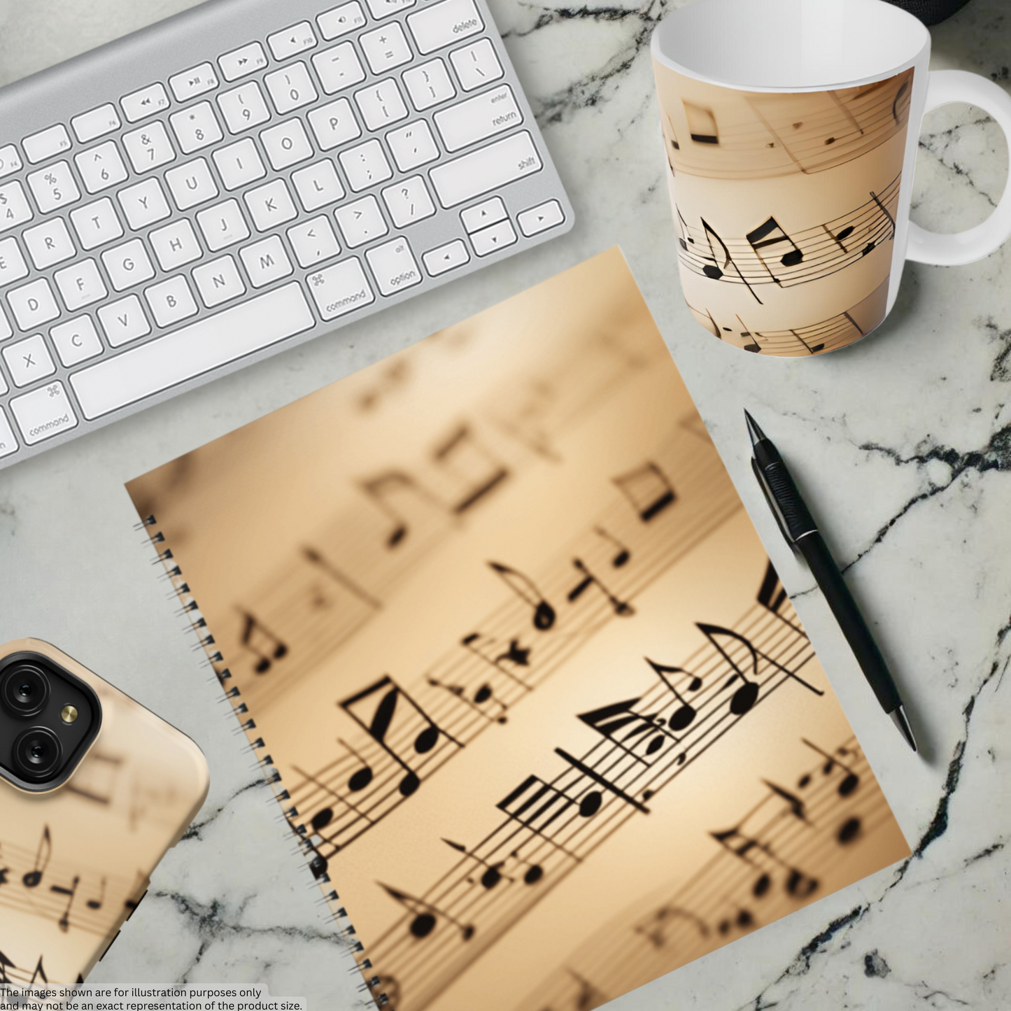 Symphony of Notes 8.5"x11" Hardcover Notebook