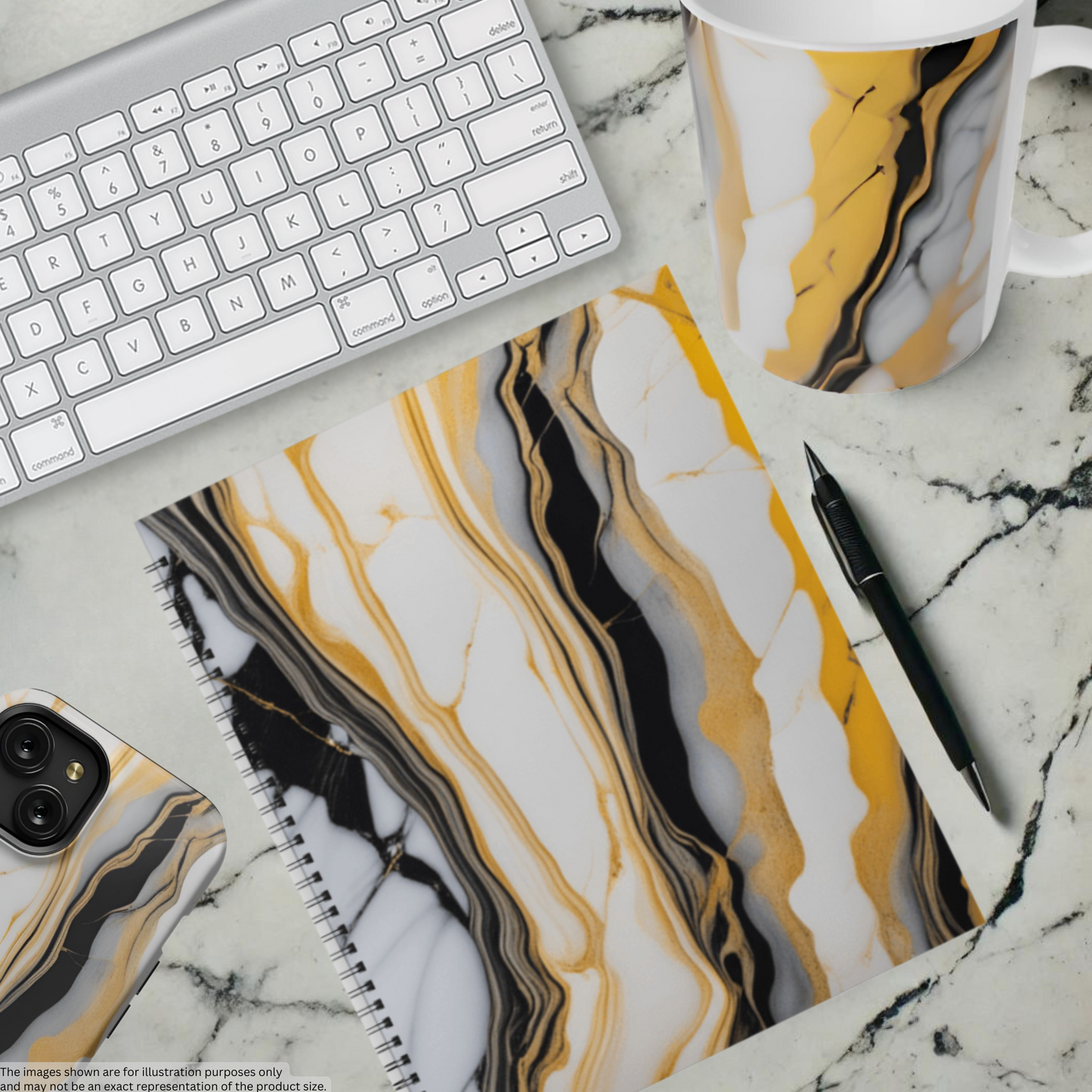 Sunset Marble 8.5"x11" Hardcover Notebook