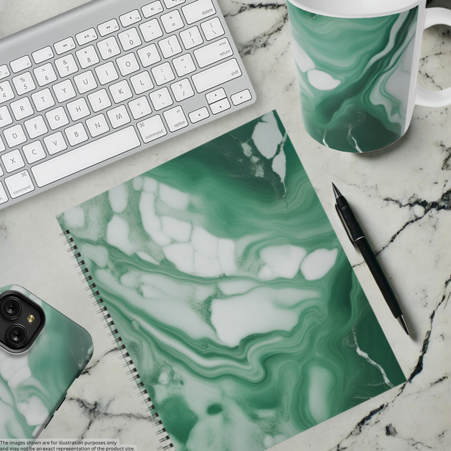Emerald Essence 8.5"x11" Hardcover Notebook