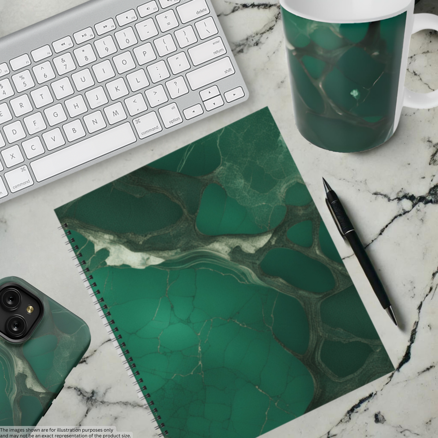 Emerald Web 8.5"x11" Hardcover Notebook