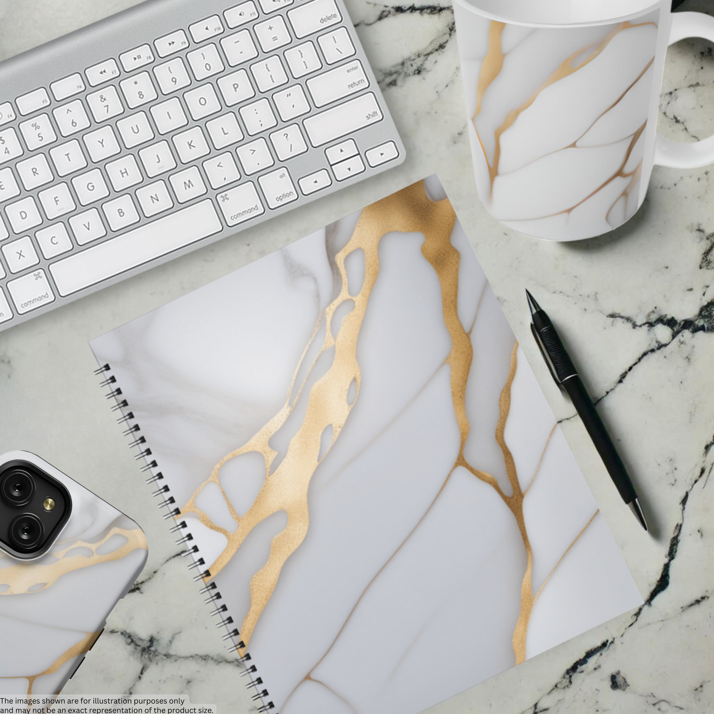 Golden Streams 8.5"x11" Hardcover Notebook