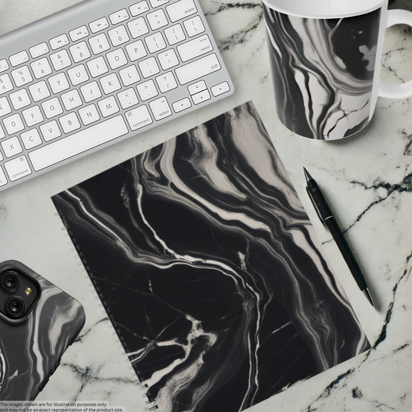 Onyx Flow 8.5"x11" Hardcover Notebook