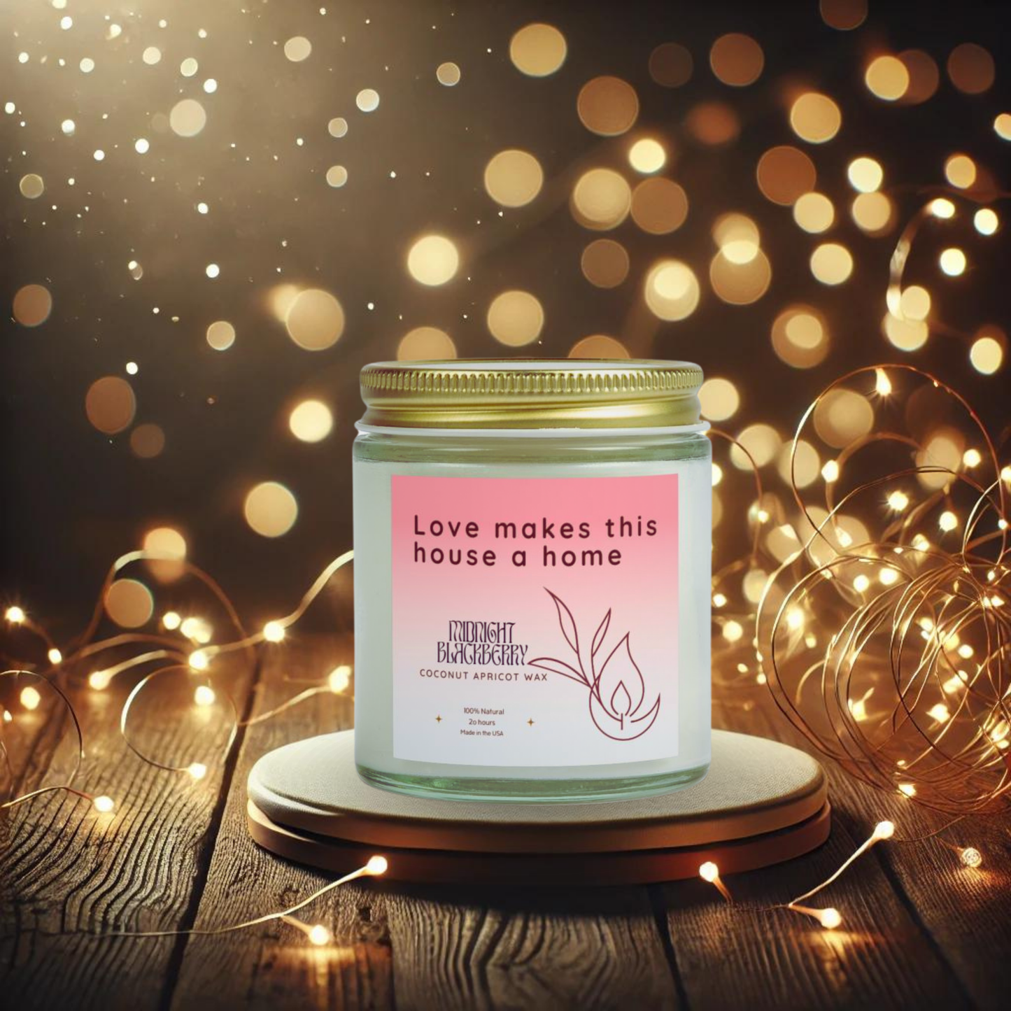 4oz Midnight Blackberry Clear Candle – Love Makes a Home