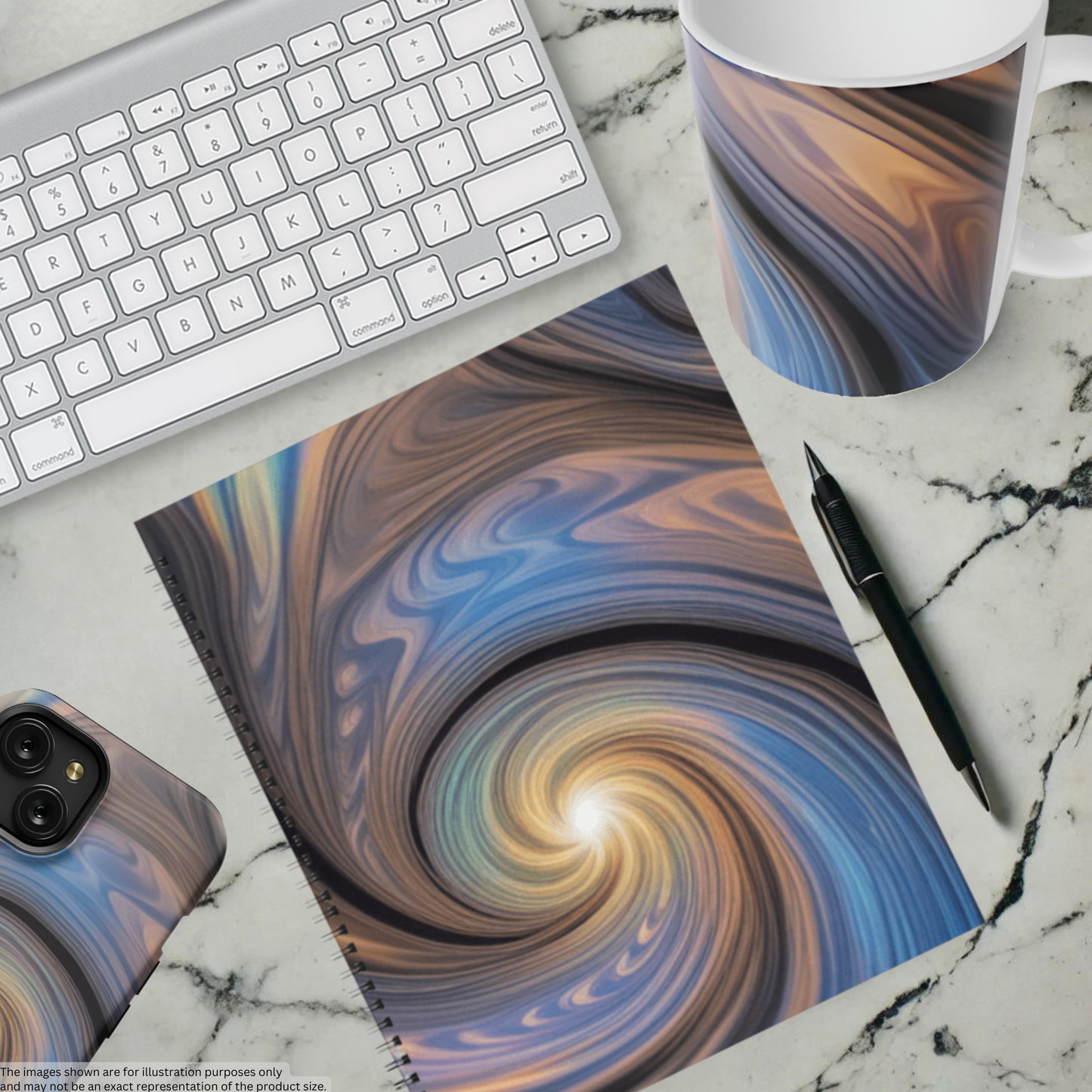 Galactic Glow 8.5"x11" Hardcover Notebook