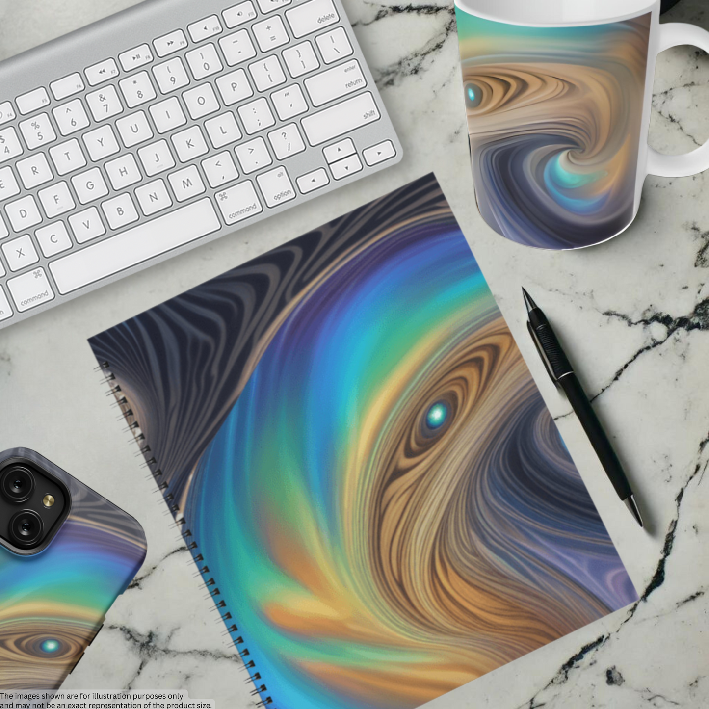 Nebula Swirl 8.5"x11" Hardcover Notebook