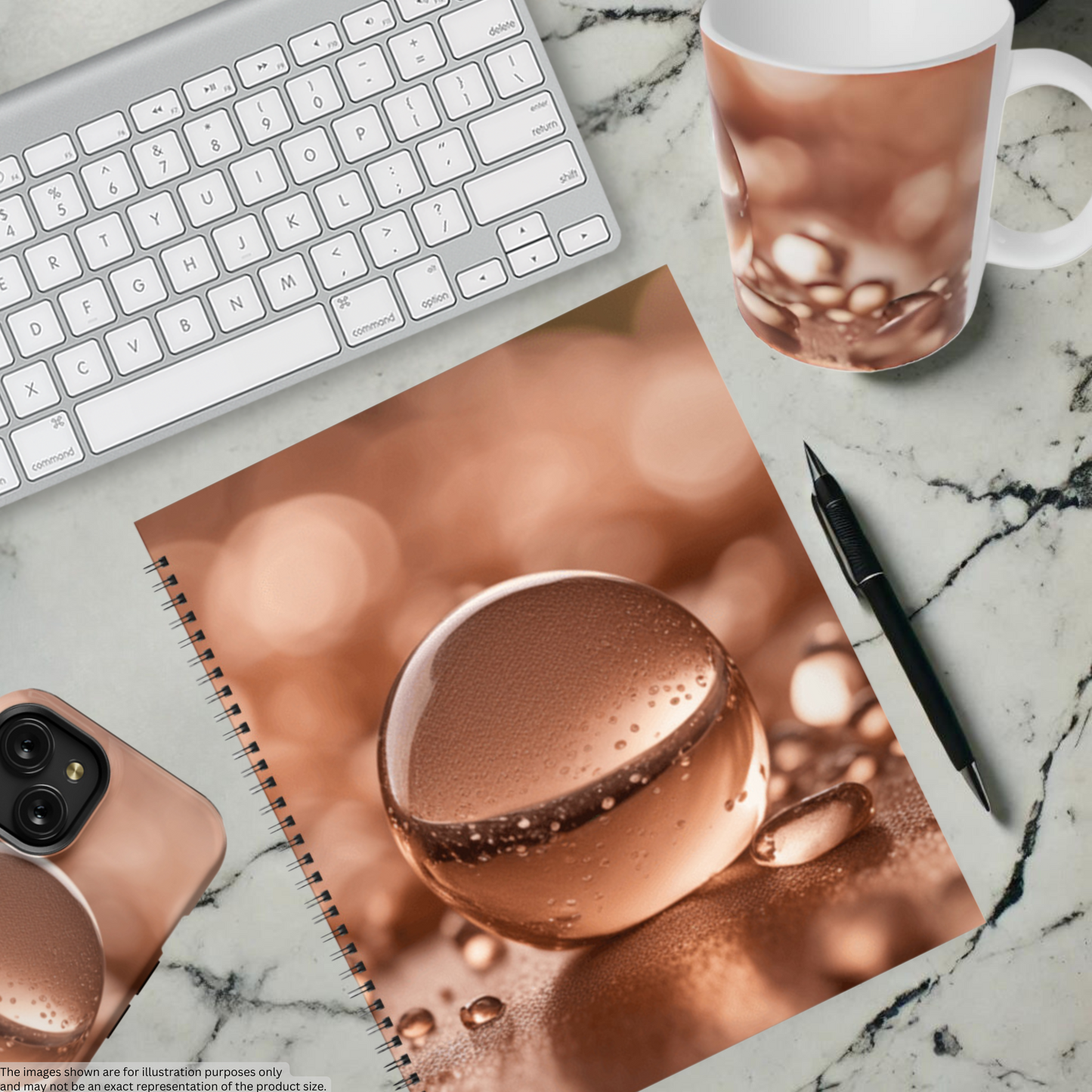 Glistening Globe 8.5"x11" Hardcover Notebook