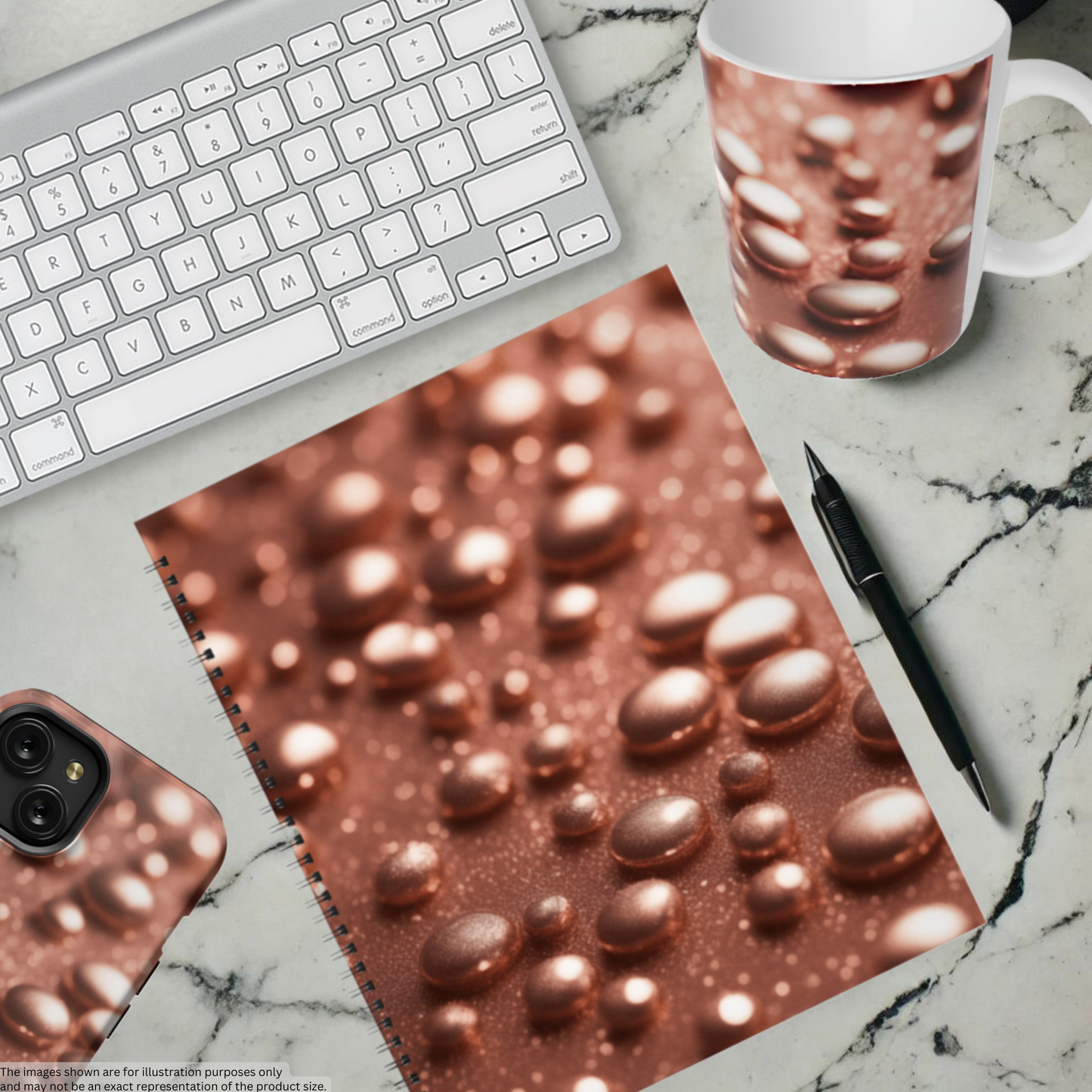 Luminous Drops 8.5"x11" Hardcover Notebook