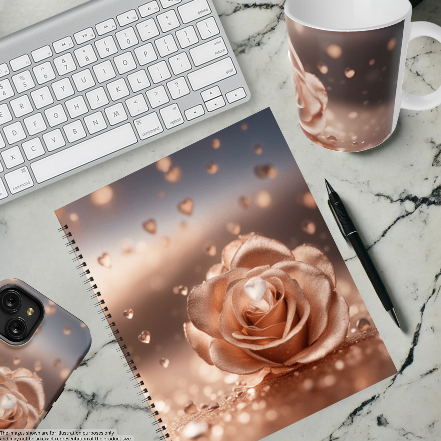 Rose Radiance 8.5"x11" Hardcover Notebook