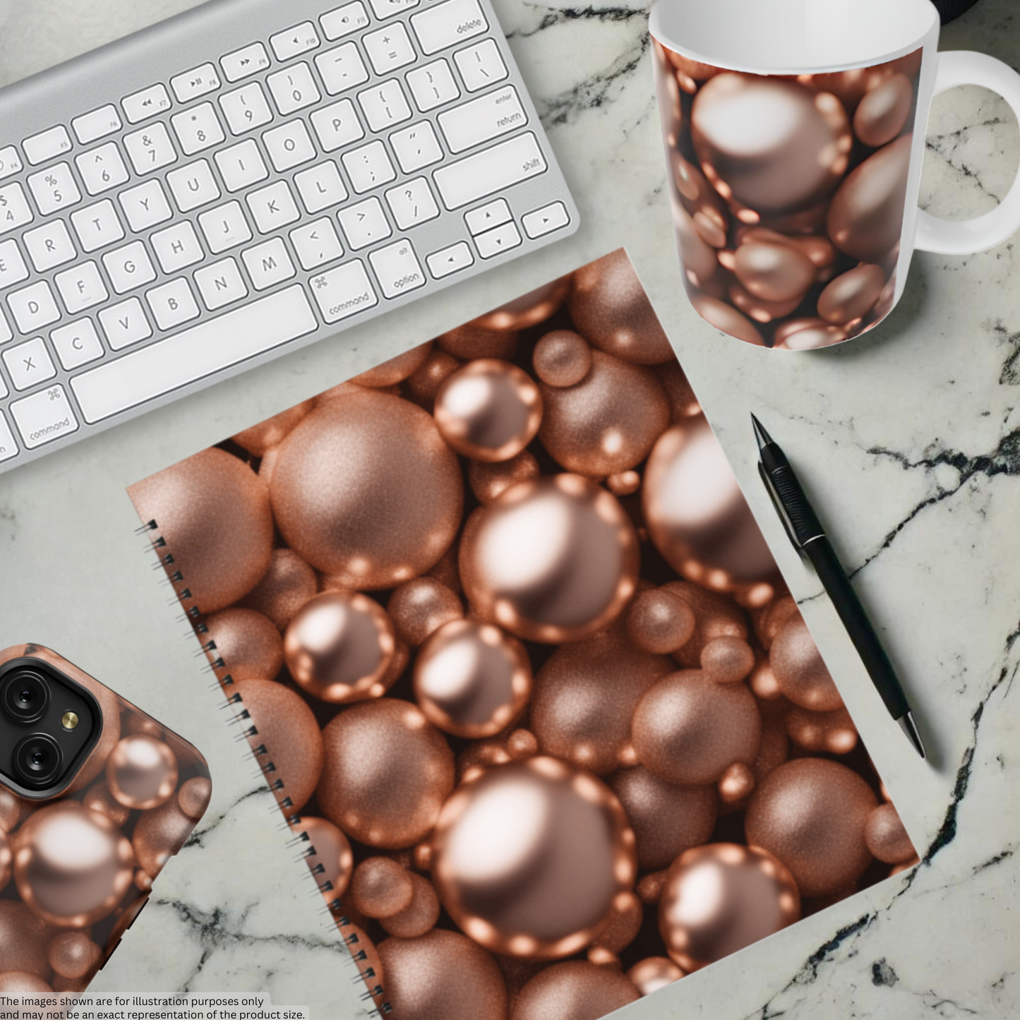 Rosy Gleam 8.5"x11" Hardcover Notebook