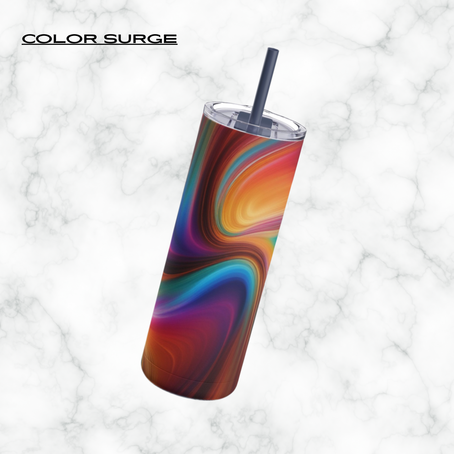 Color Surge 20oz Skinny Tumbler - With Straw