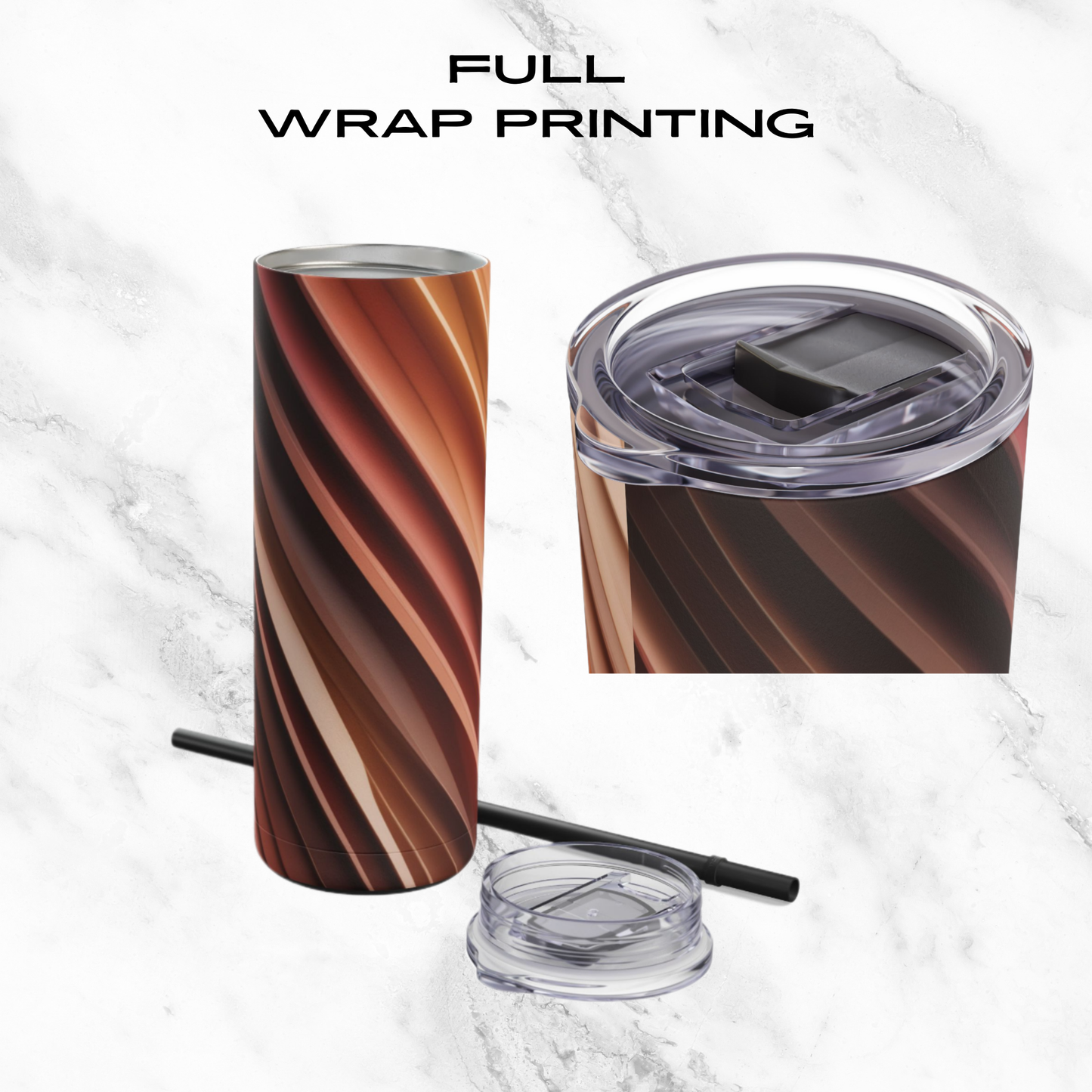 Copper Fold 20oz Skinny Tumbler - With Straw