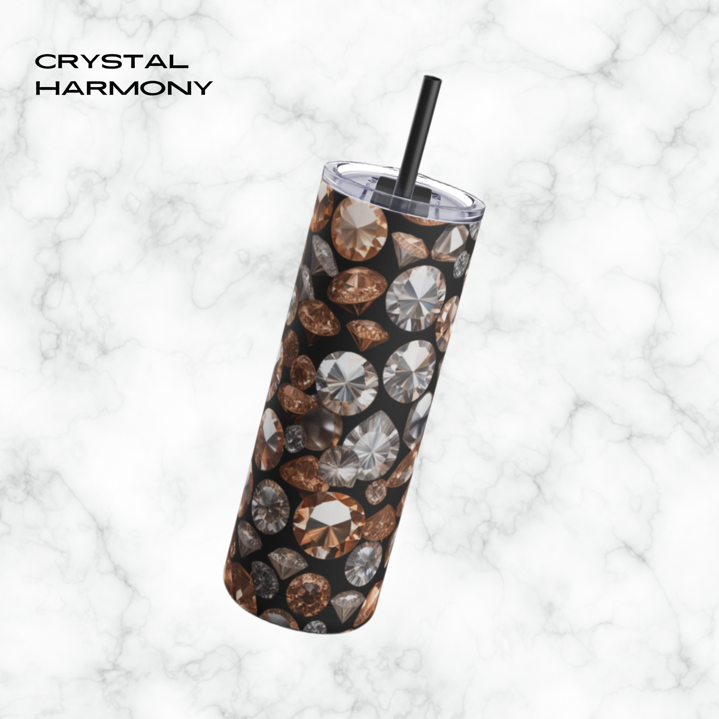 Crystal Harmony 20oz Skinny Tumbler - With Straw