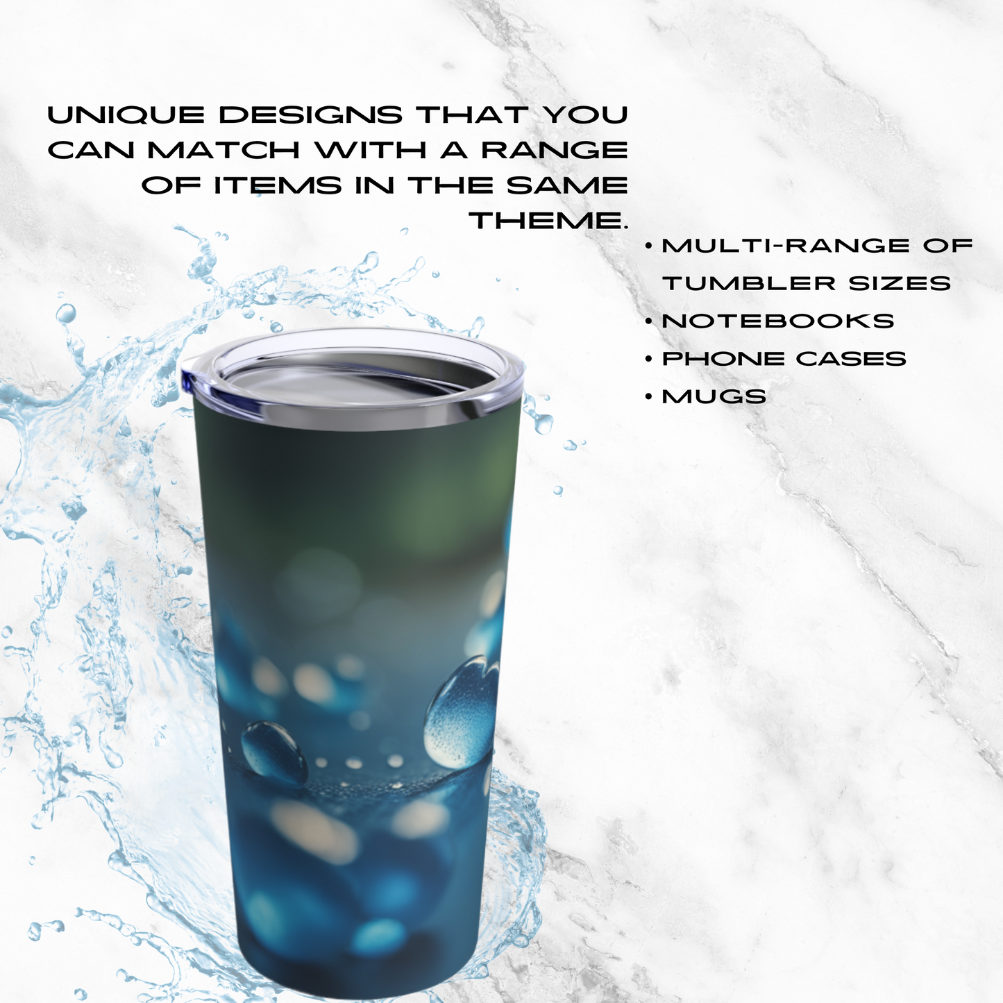 Blue Love Drops 20oz Tumbler