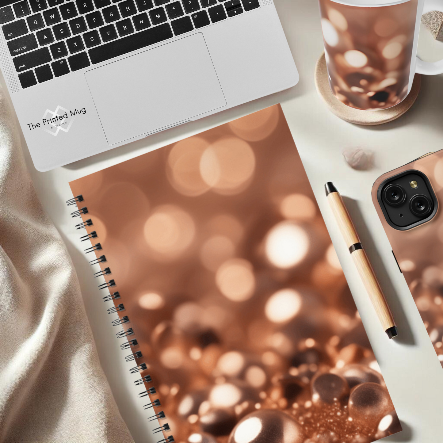 Copper Gleam 5.5”x8.5" Hardcover Notebook