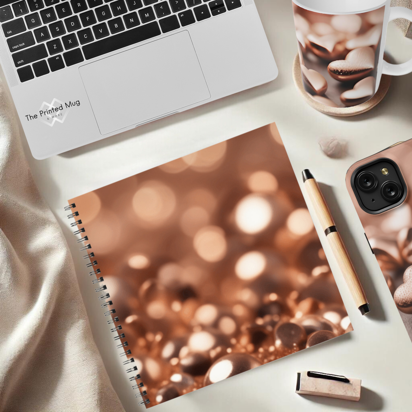 Copper Gleam 8.5" x 8.5" Hardcover Notebook