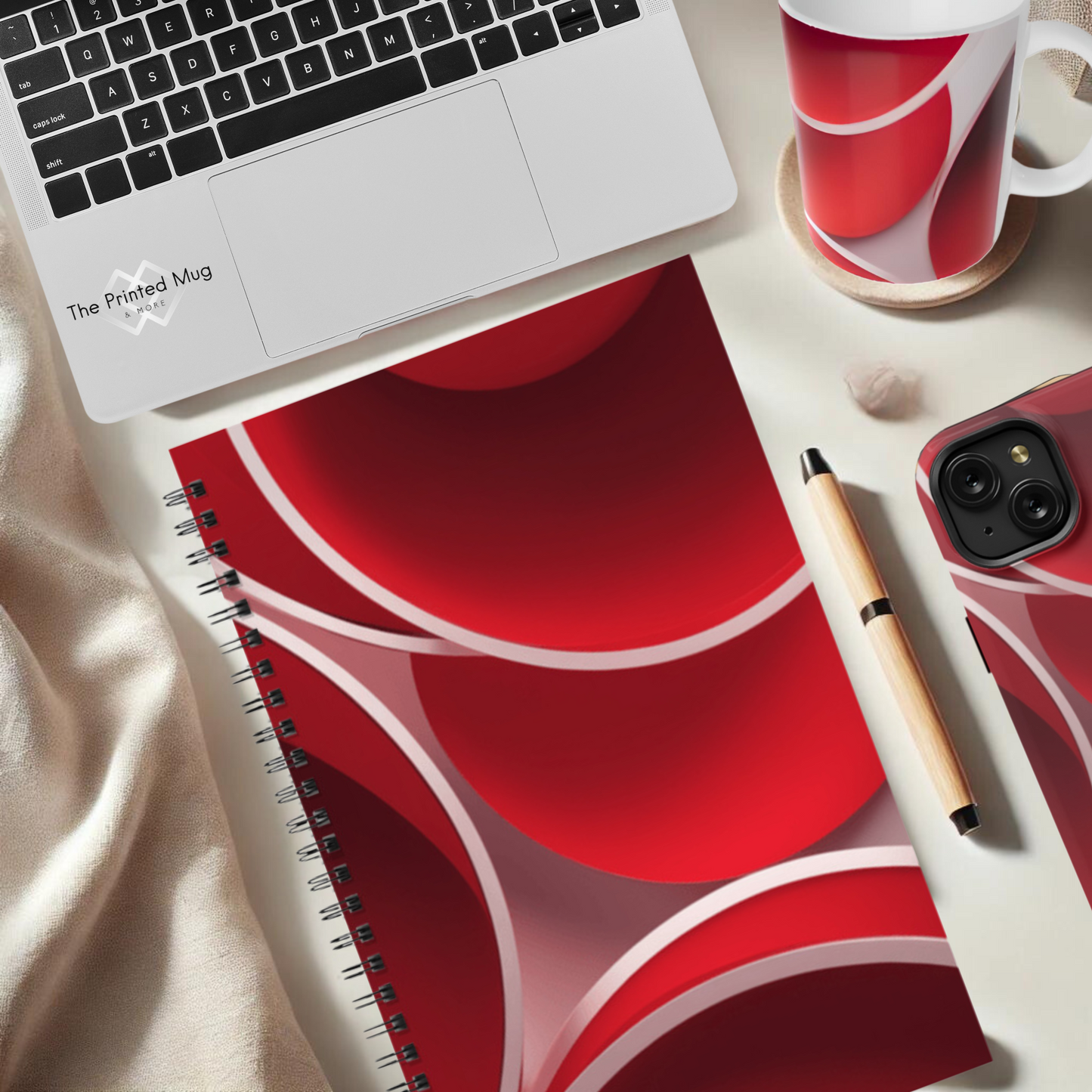 Crimson Curls 5.5"x8.5" Hardcover Planner