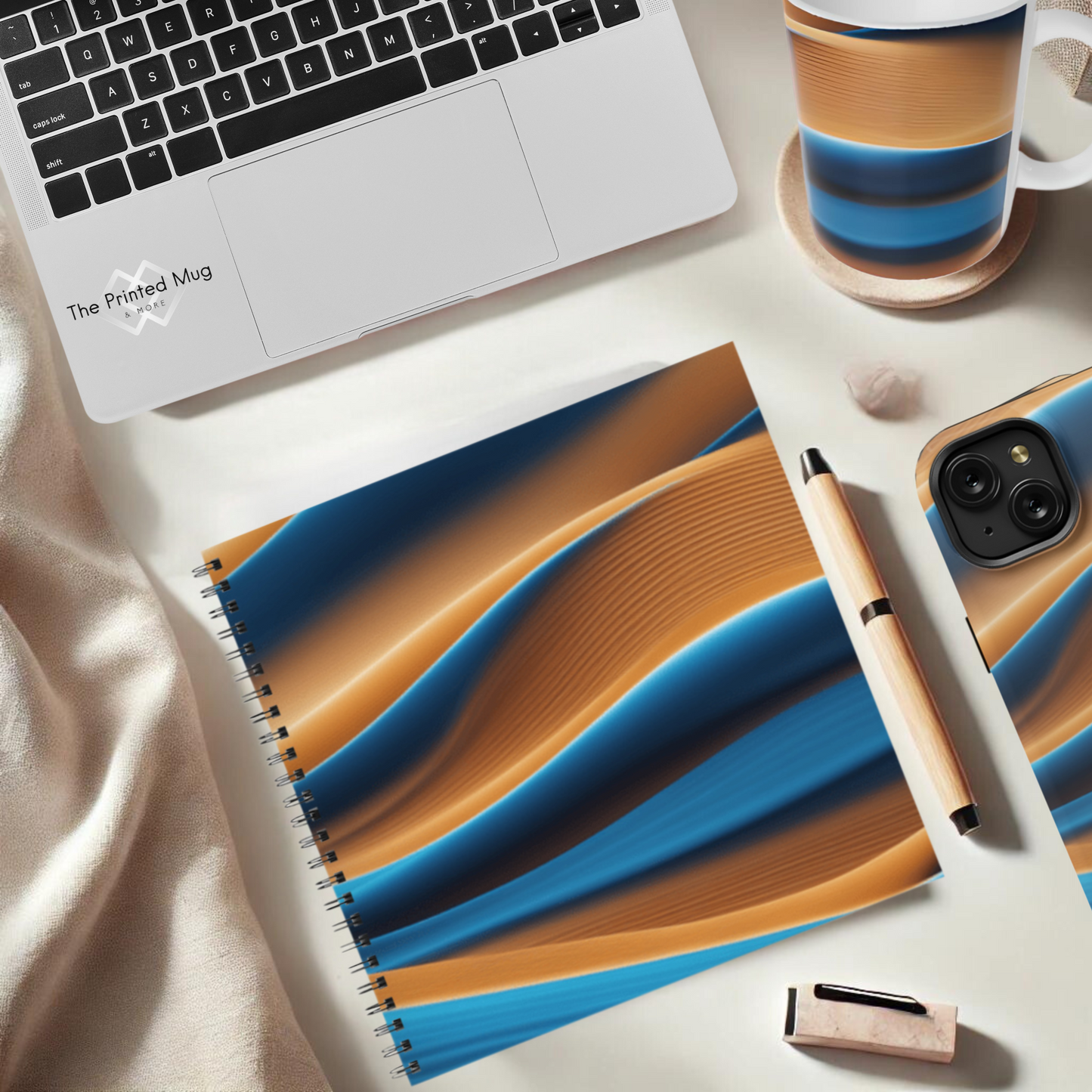 Desert Waves 8.5"x8.5" Hardcover Notebook