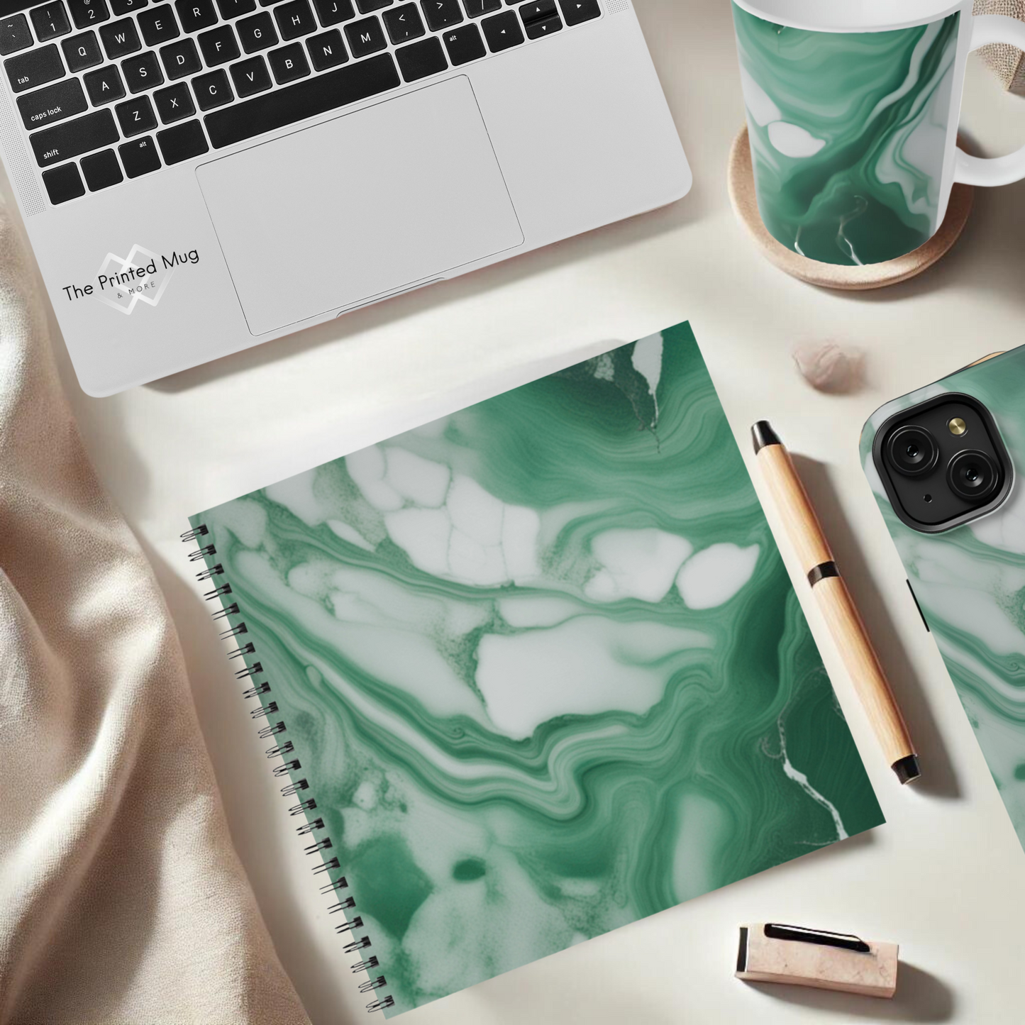 Emerald Essence 8.5"x8.5" Hardcover Notebook
