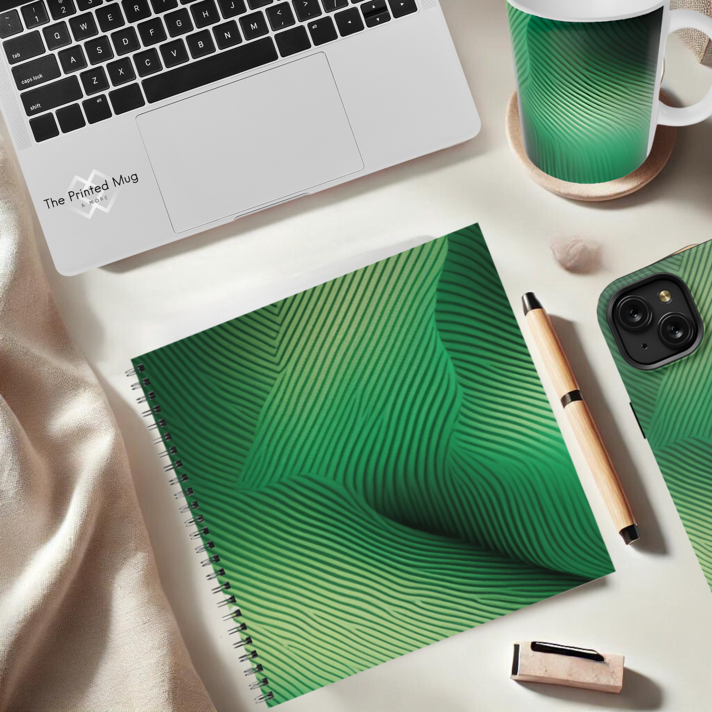 Emerald Gaze 8.5"x8.5" Hardcover Notebook