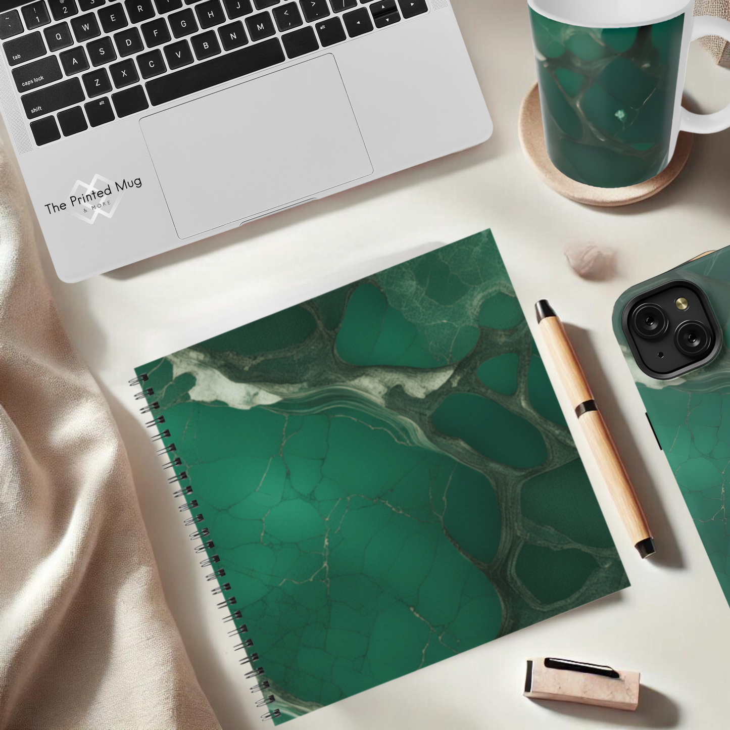 Emerald Web 8.5"x8.5" Hardcover Notebook