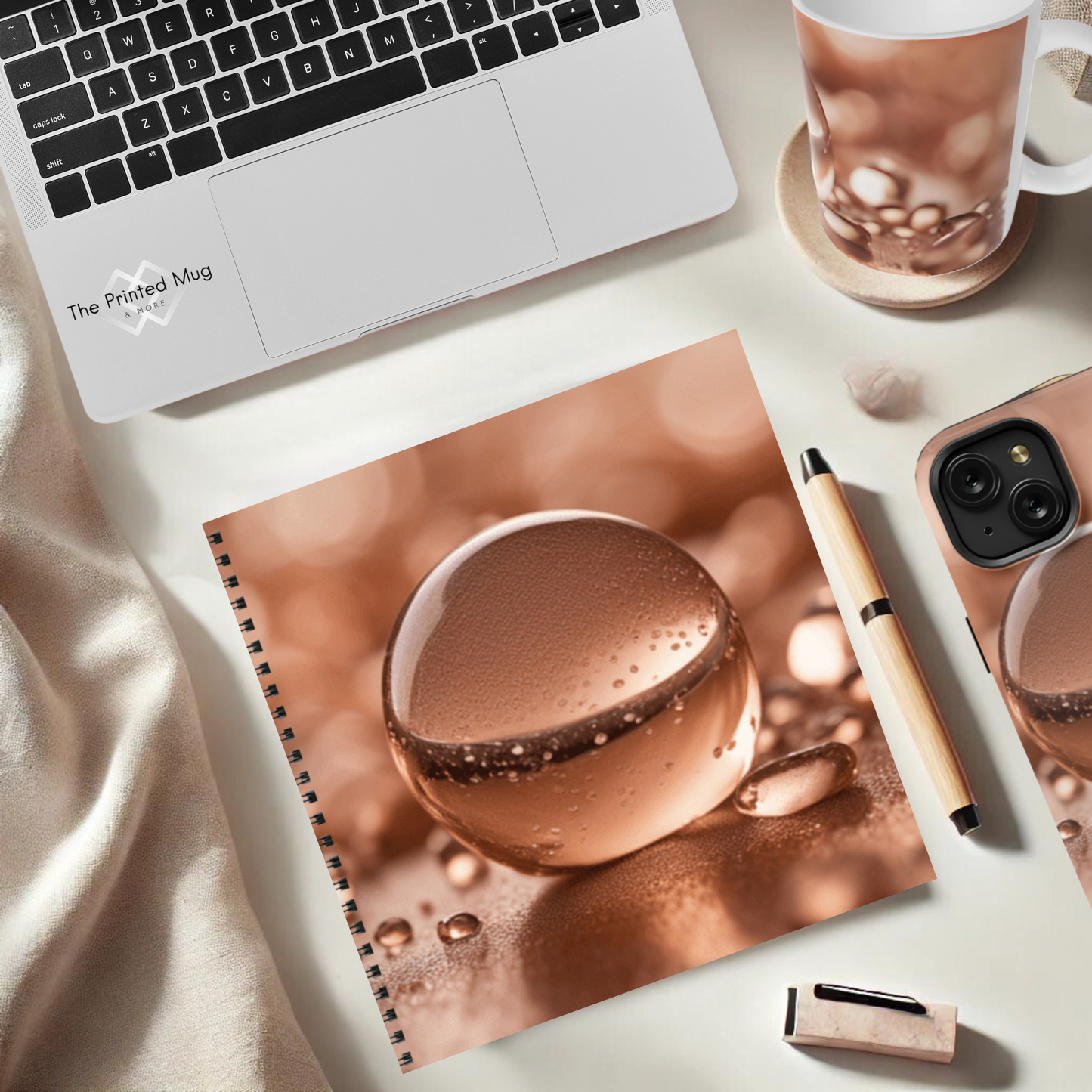 Glistening Globe 8.5" x 8.5" Hardcover Notebook
