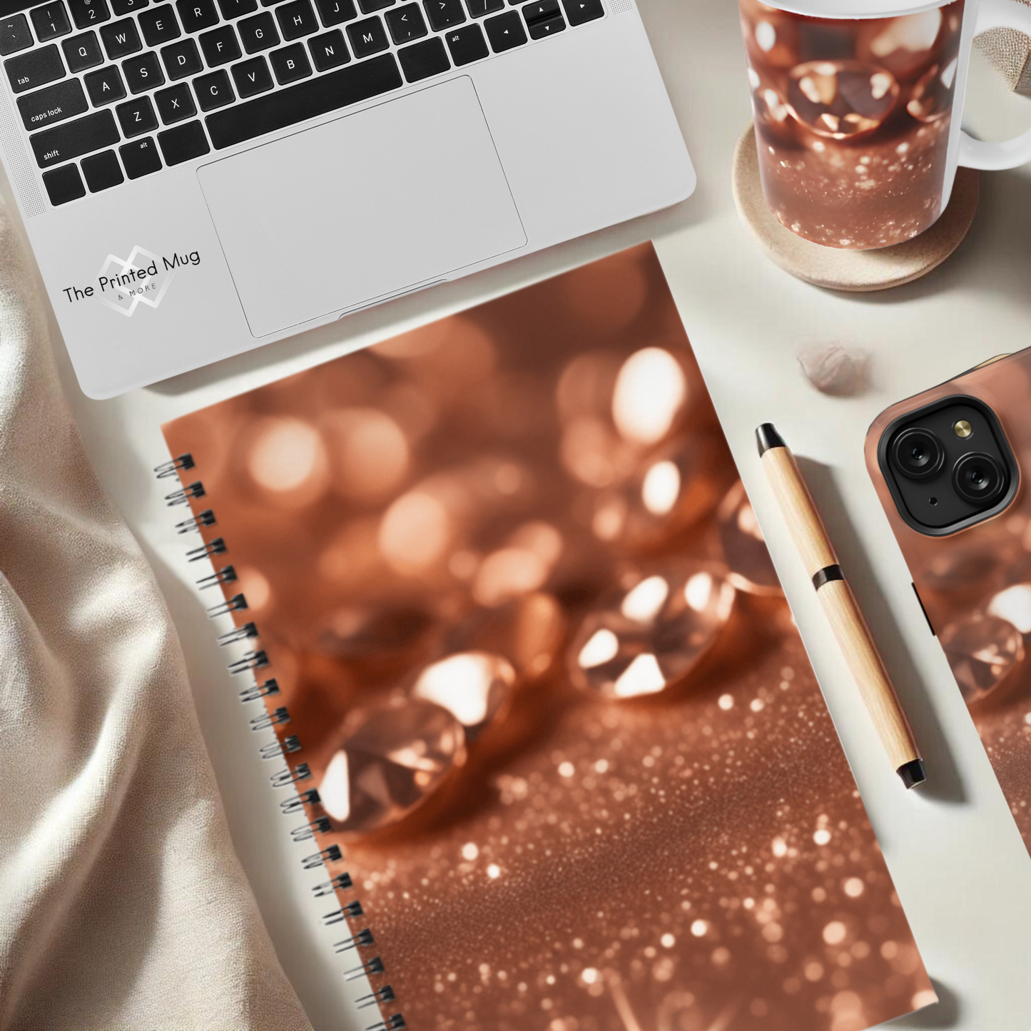 Golden Glimmer 5.5"x8.5" Hardcover Planner