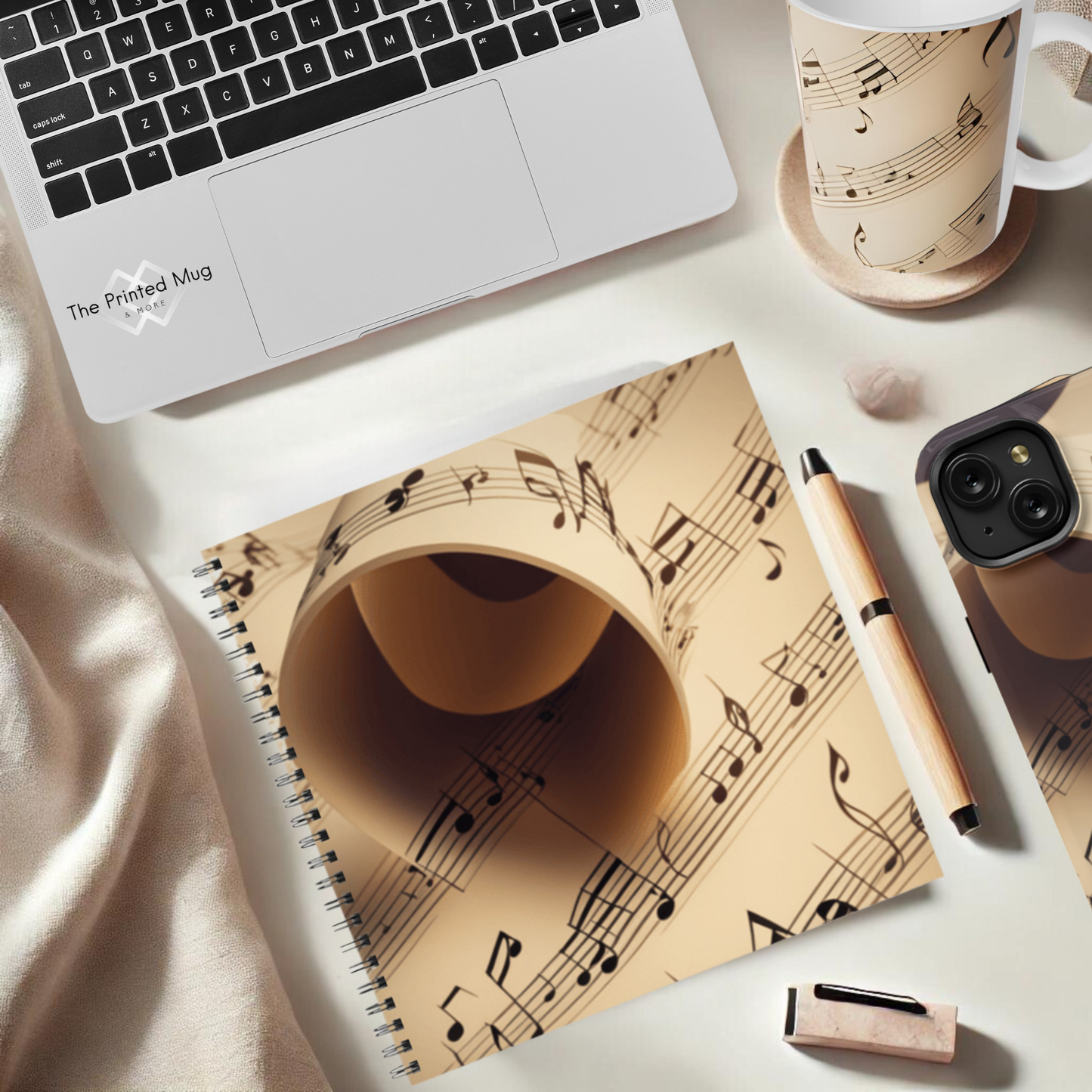 Golden Harmony 8.5"x8.5" Hardcover Notebook
