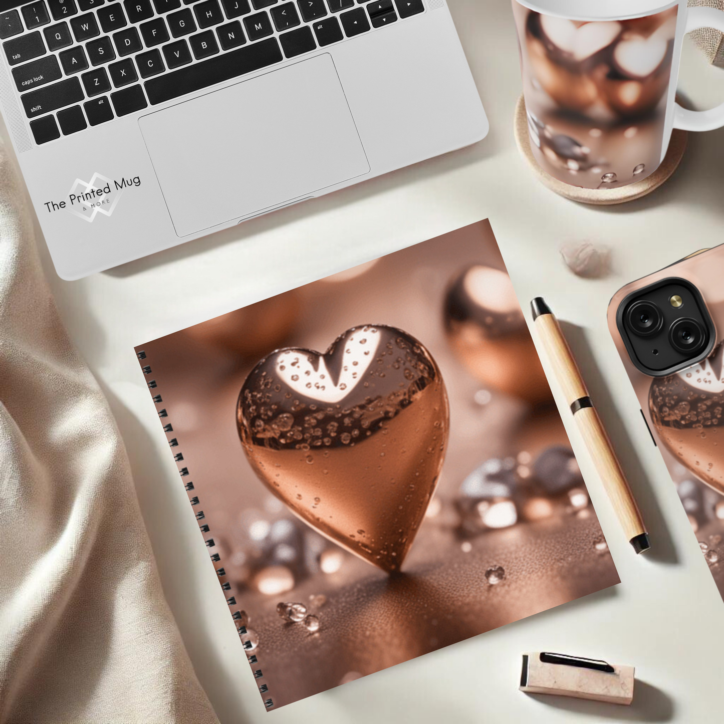 Heart of Bronze 8.5" x 8.5" Hardcover Notebook