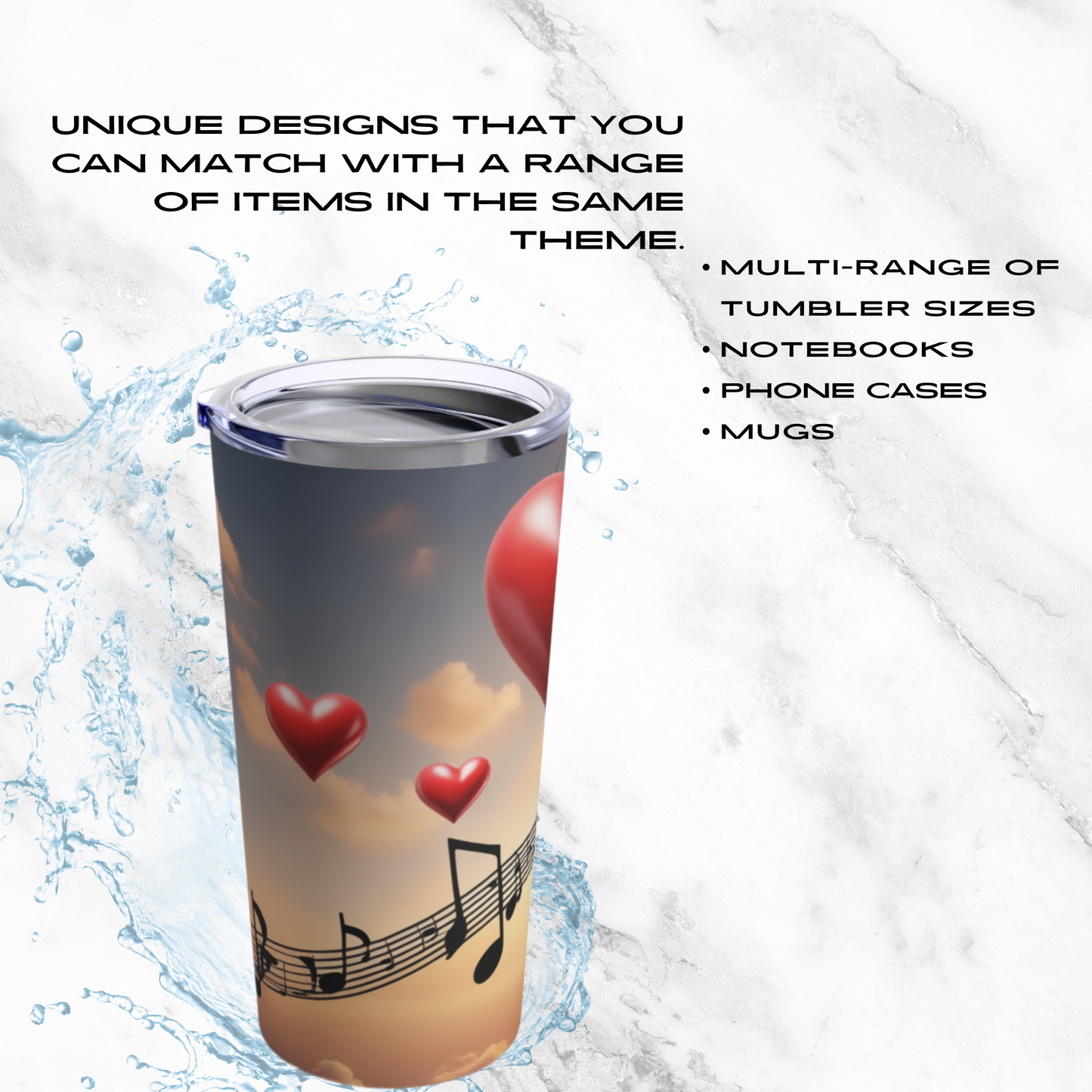 Melodic Hearts 20oz Tumbler