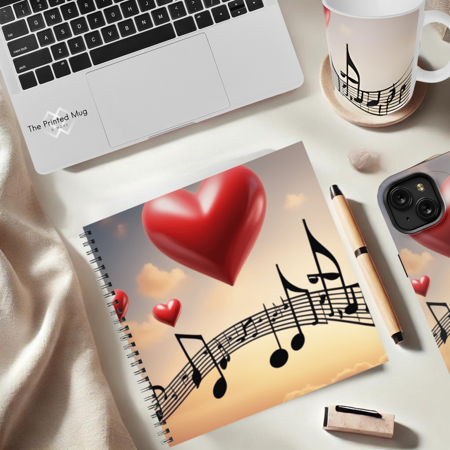 Melodic Hearts 8.5"x8.5" Hardcover Notebook