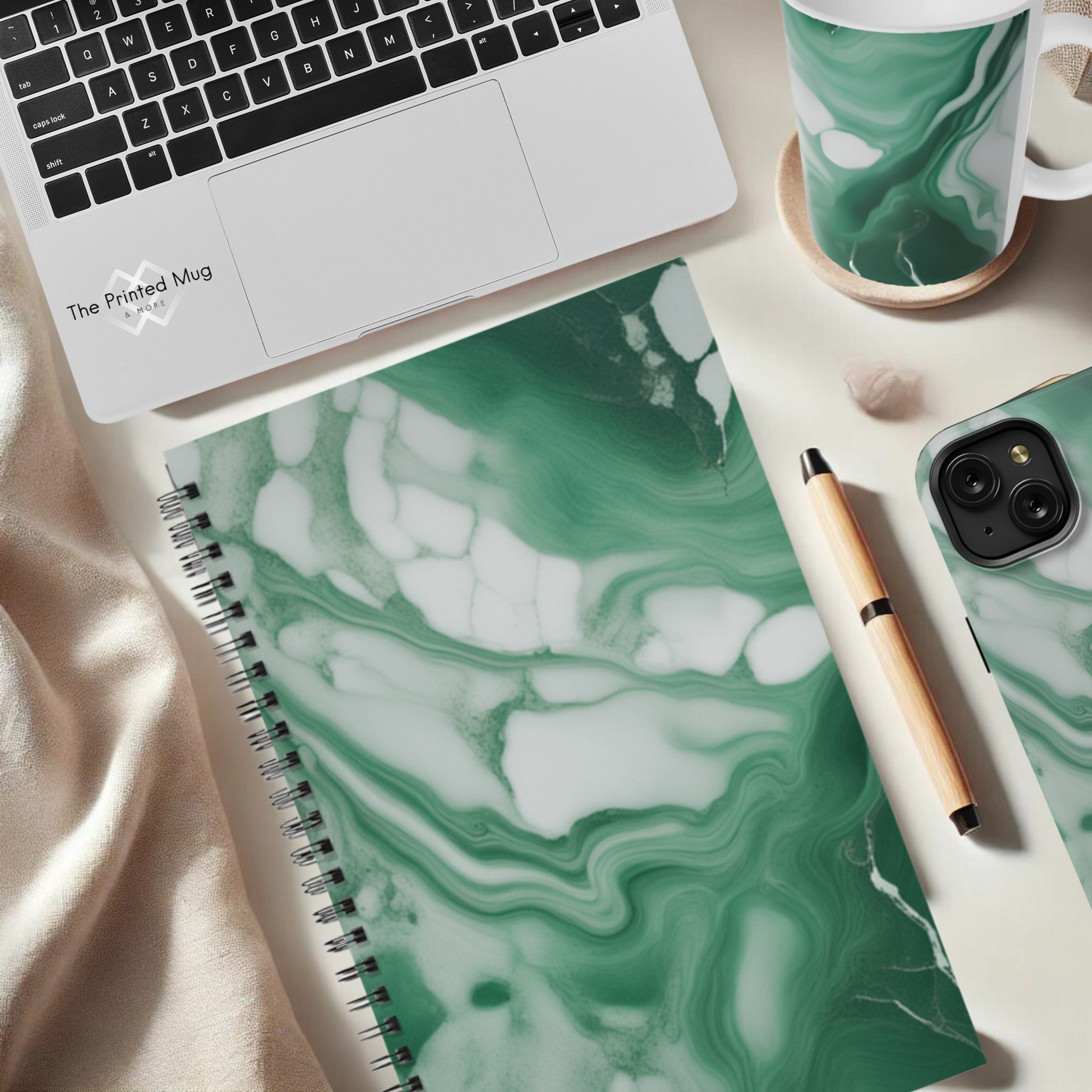 Emerald Essence 5.5”x8.5" Hardcover Notebook
