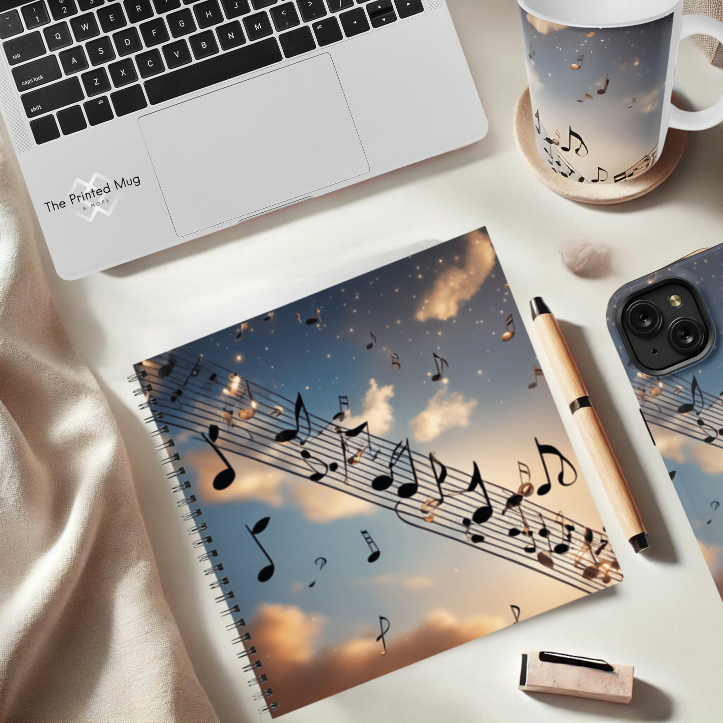Musical Euphoria 8.5"x8.5" Hardcover Notebook