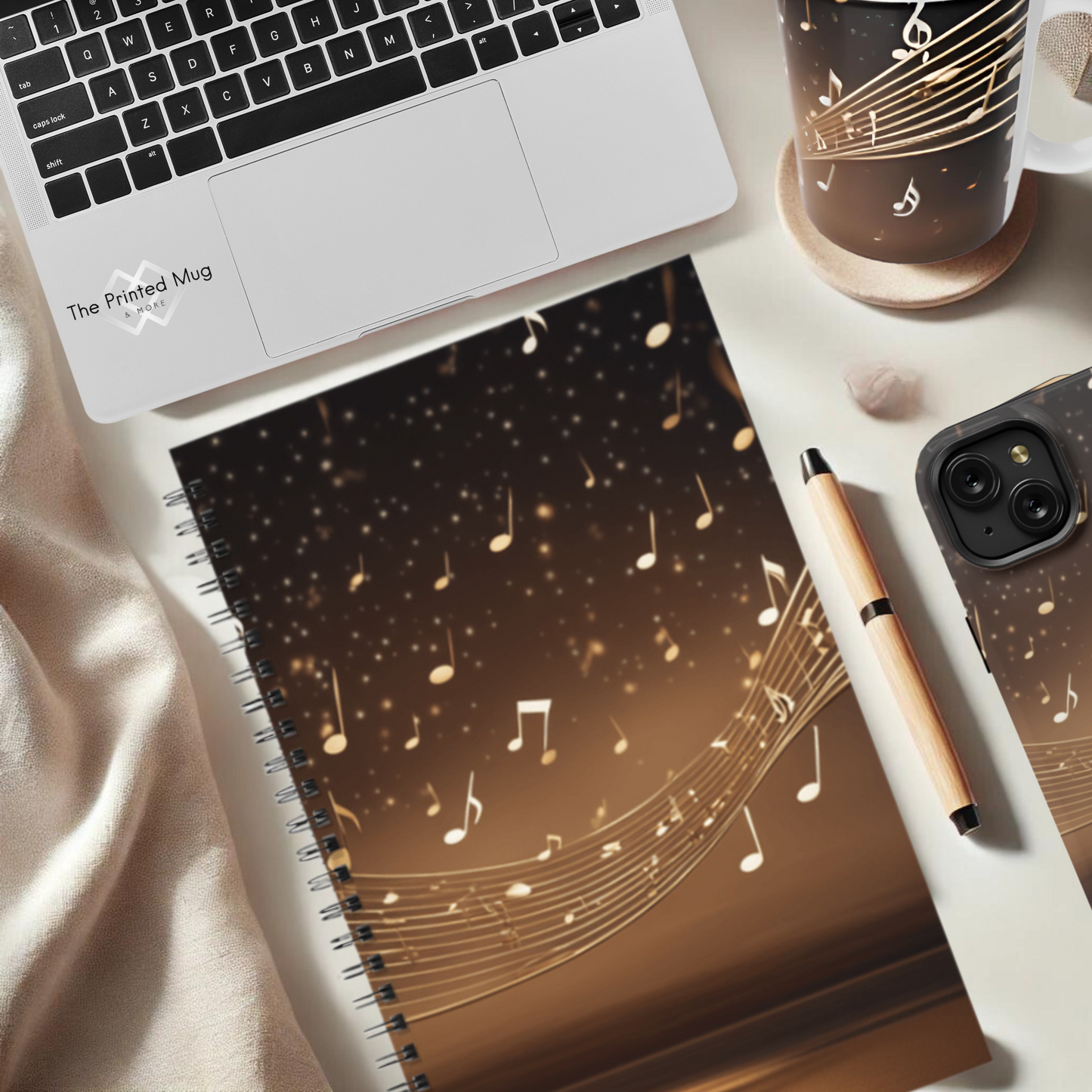 Musical Starlight 5.5”x8.5" Hardcover Notebook