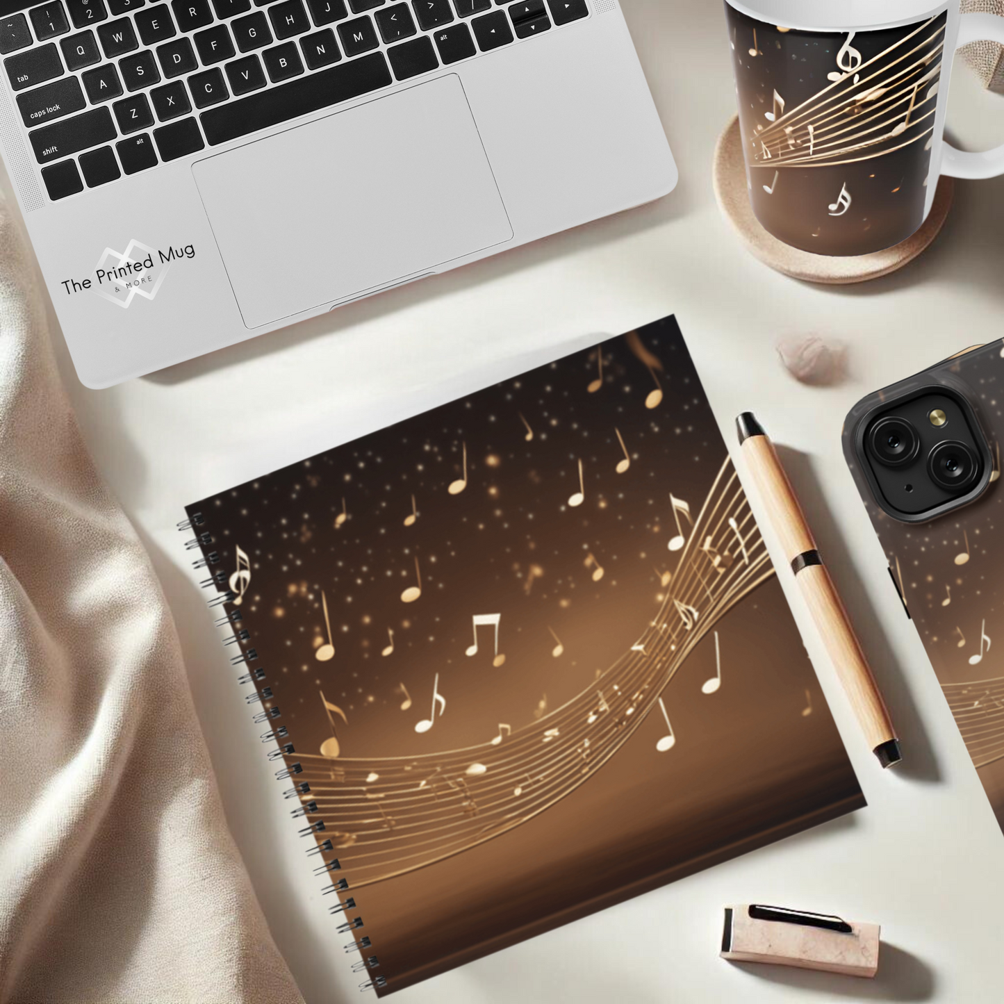 Musical Starlight 8.5"x8.5" Hardcover Notebook