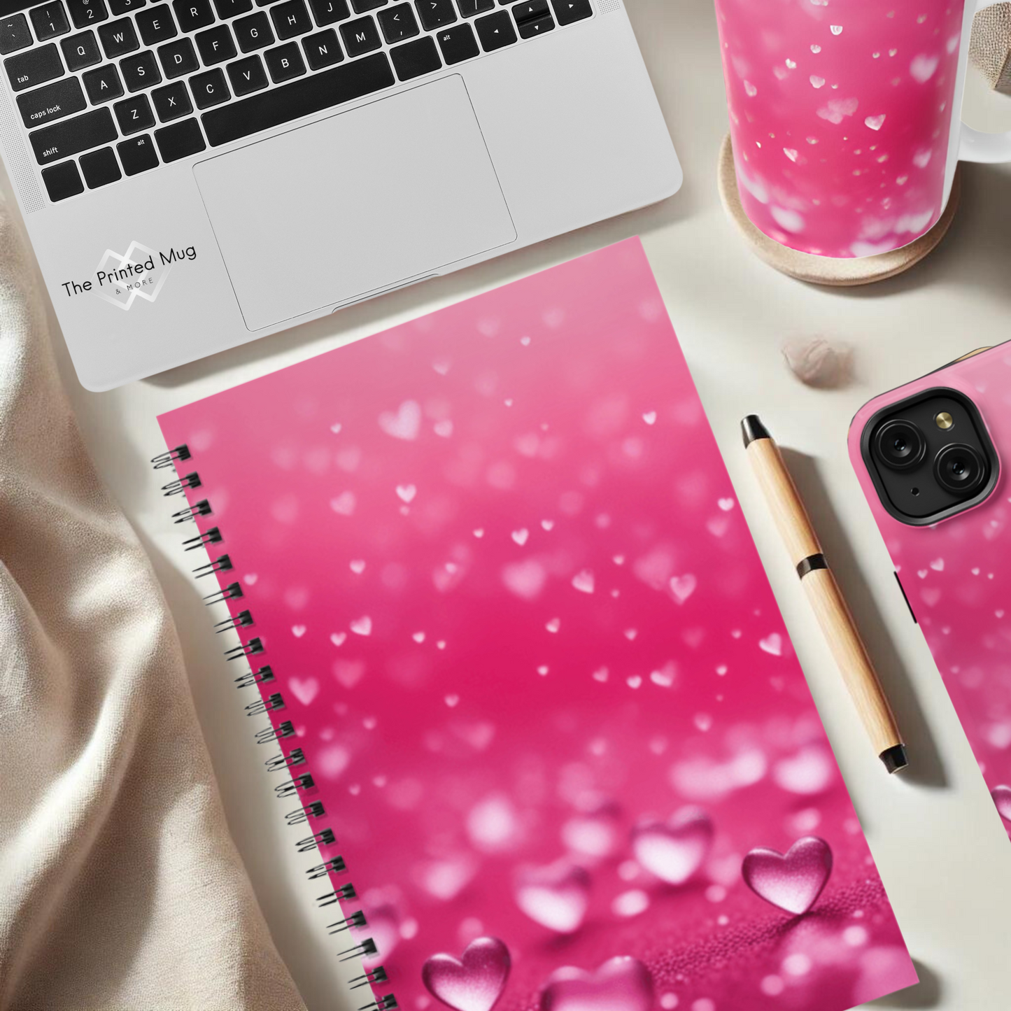 Pink Heart Dream 5.5"x8.5" Hardcover Notebook