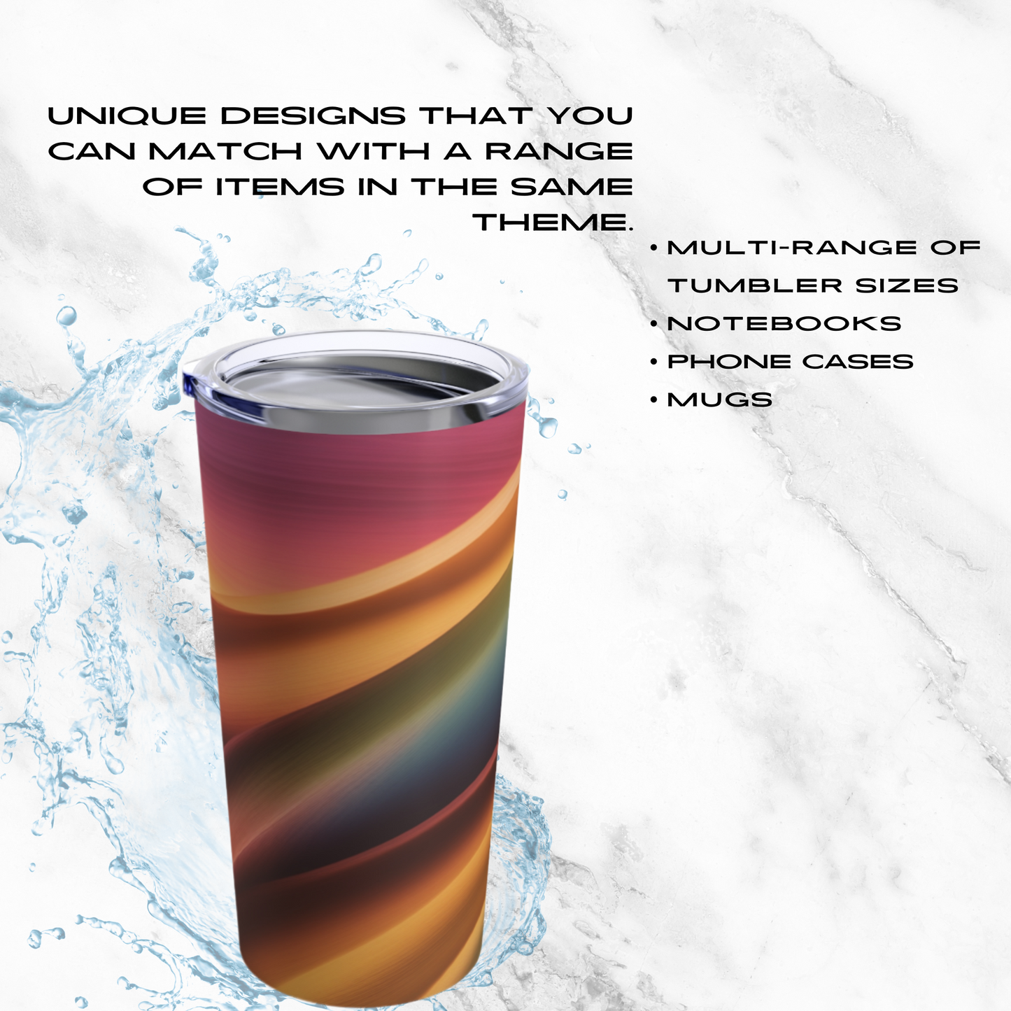 Rainbow Cascade 20oz Tumbler