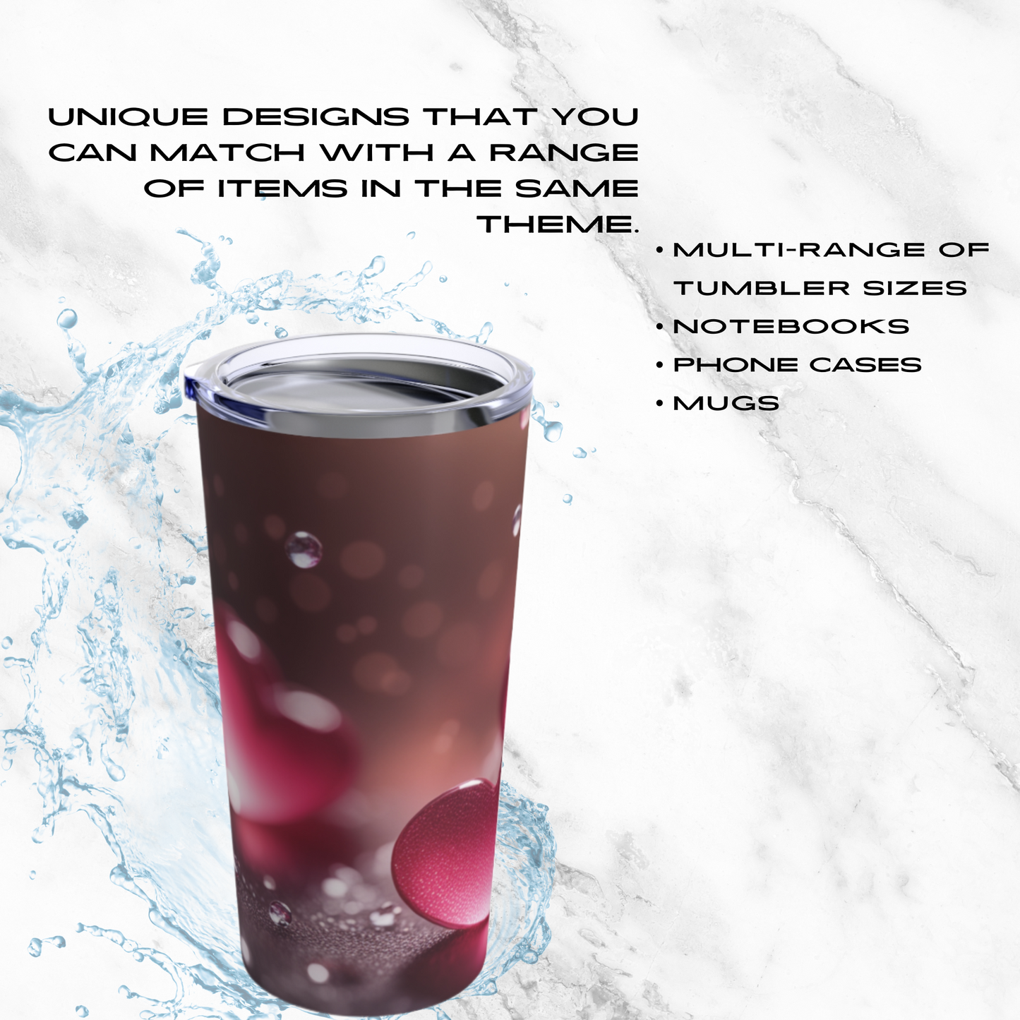 Sunset Heart Splash 20oz Tumbler