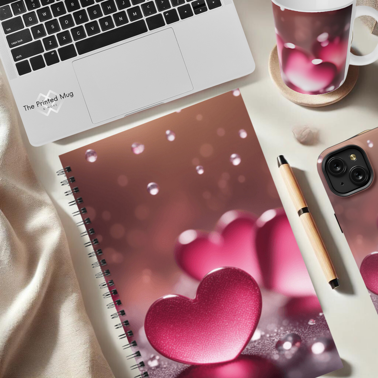 Romantic Heart Splash 5.5"x8.5" Hardcover Planner