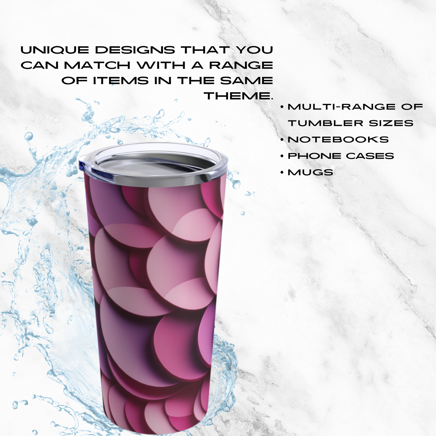 Rosy Ripple 20oz Tumbler