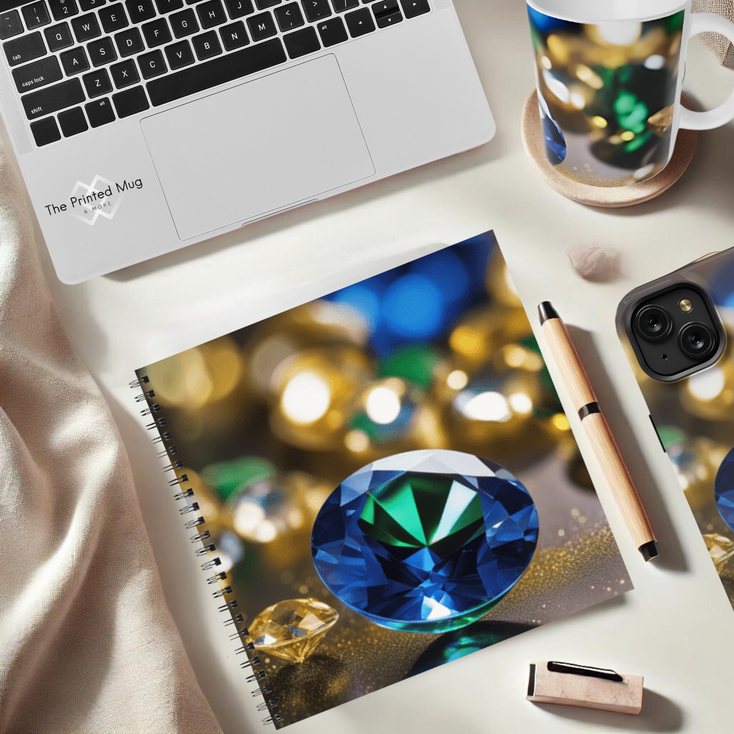 Sapphire Glow 8.5" x 8.5" Hardcover Notebook