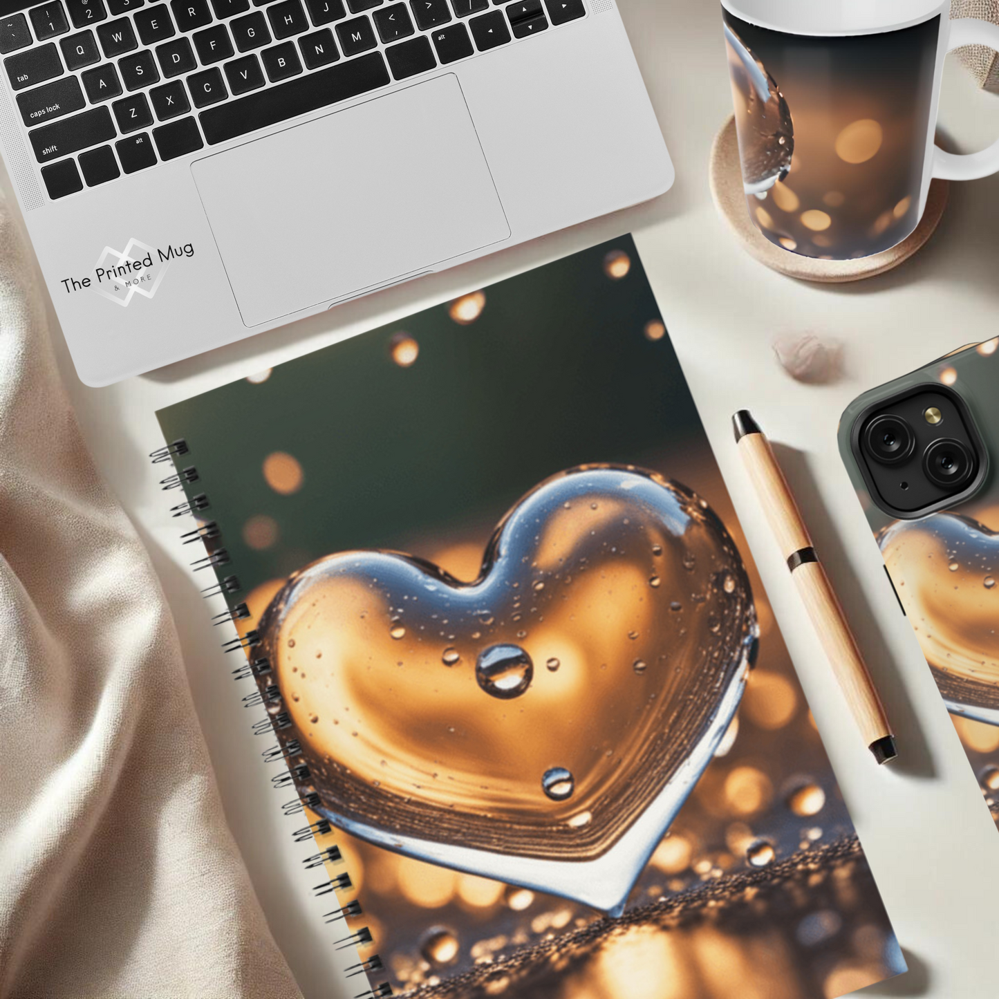 Sunset Heart Splash 5.5"x8.5" Hardcover Planner