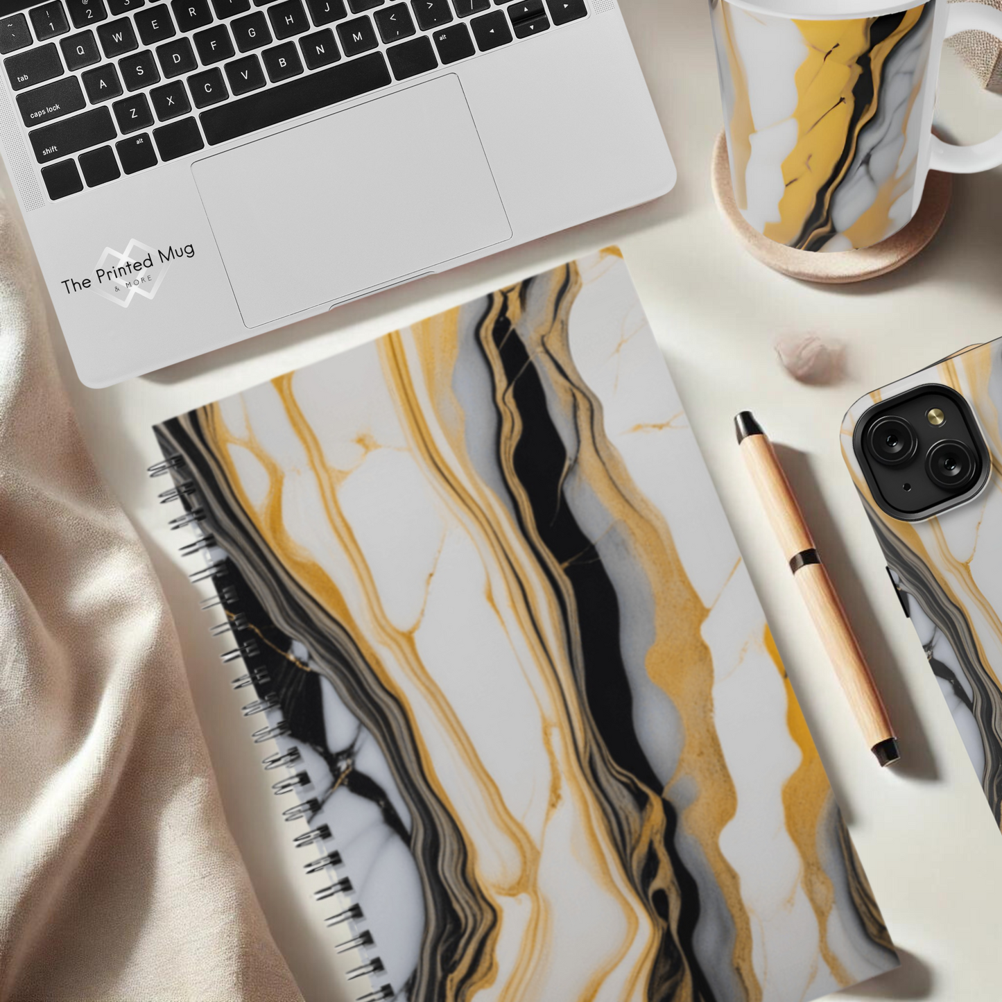Sunset Marble 5.5”x8.5" Hardcover Notebook