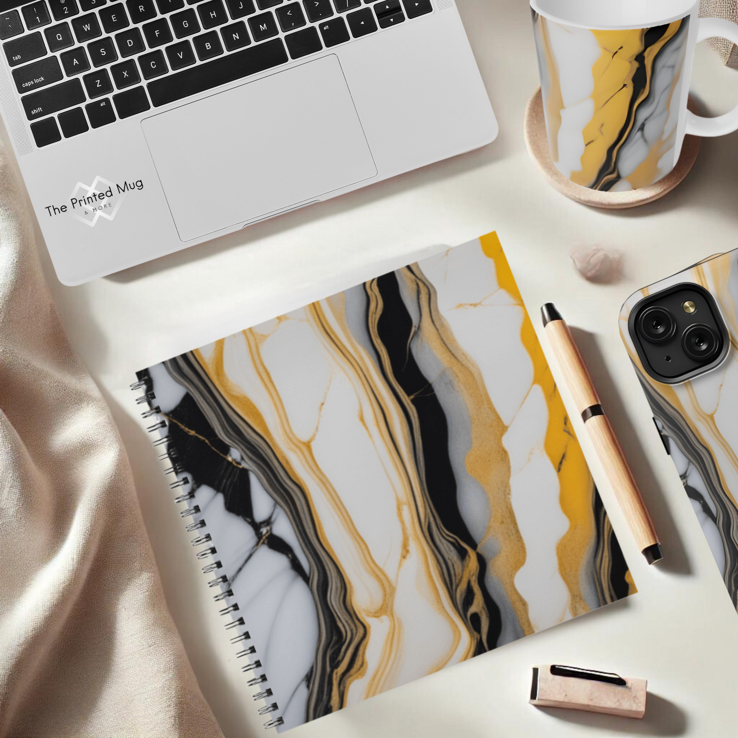 Sunset Marble 8.5"x8.5" Hardcover Notebook