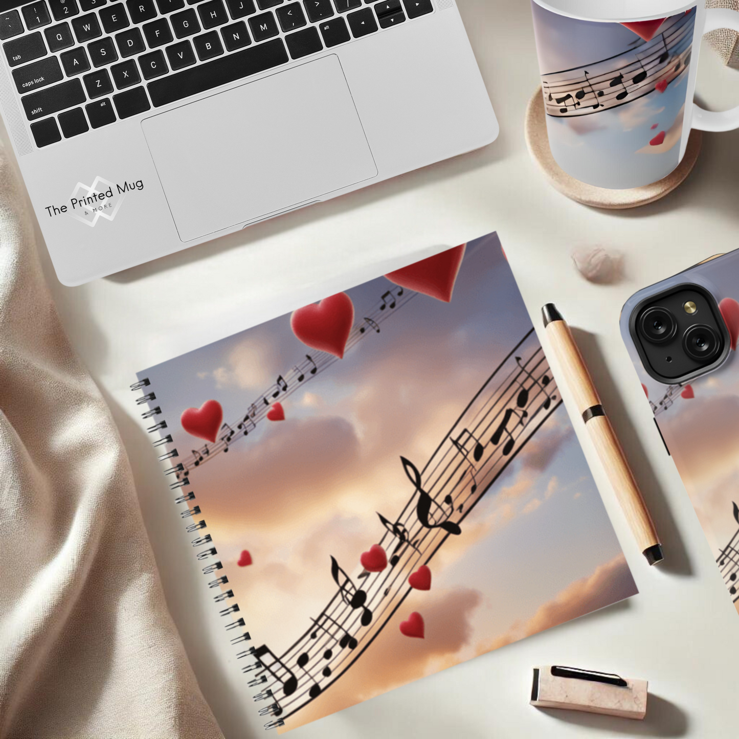 Symphony in the Sky 8.5"x8.5" Hardcover Notebook