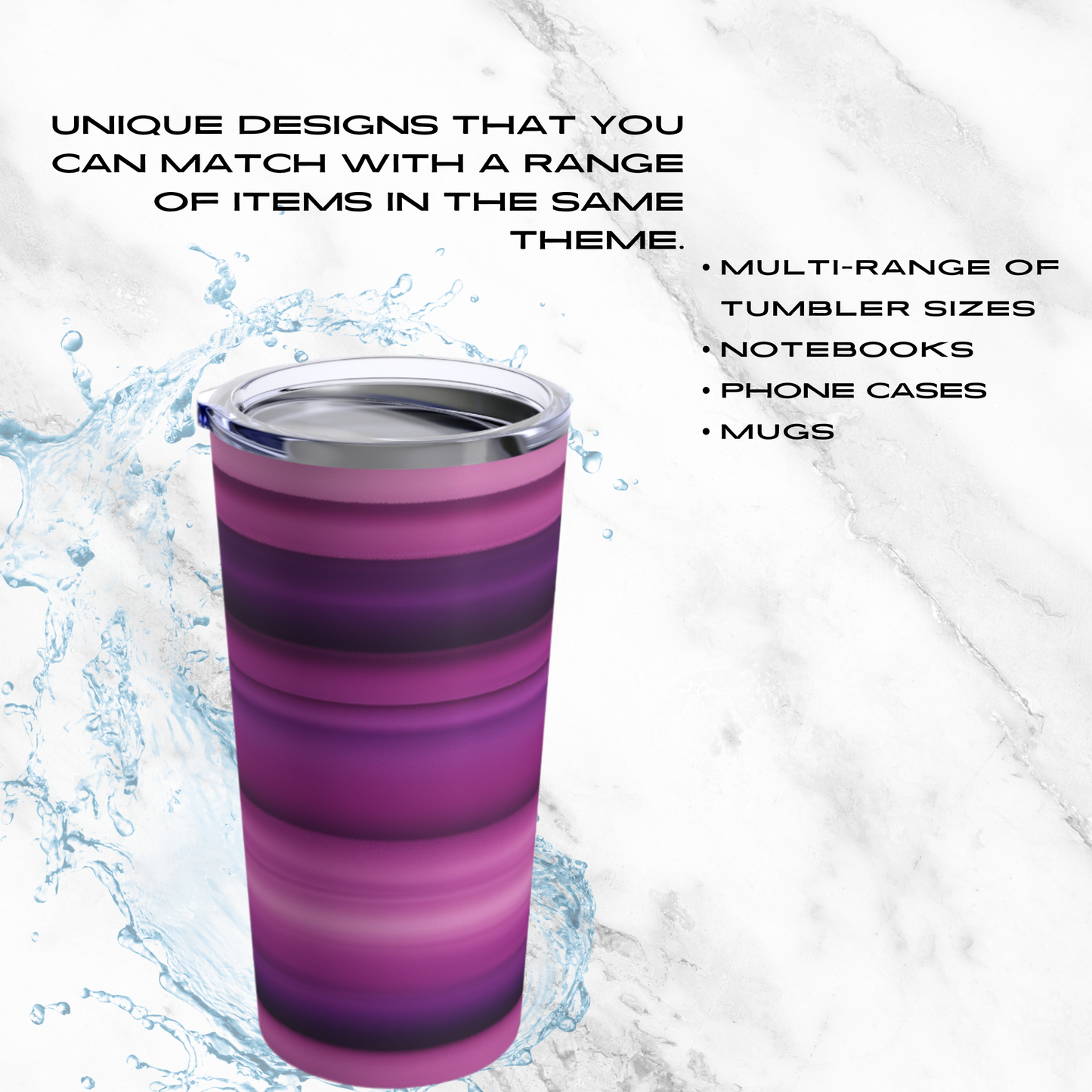 Violet Waves 20oz Tumbler